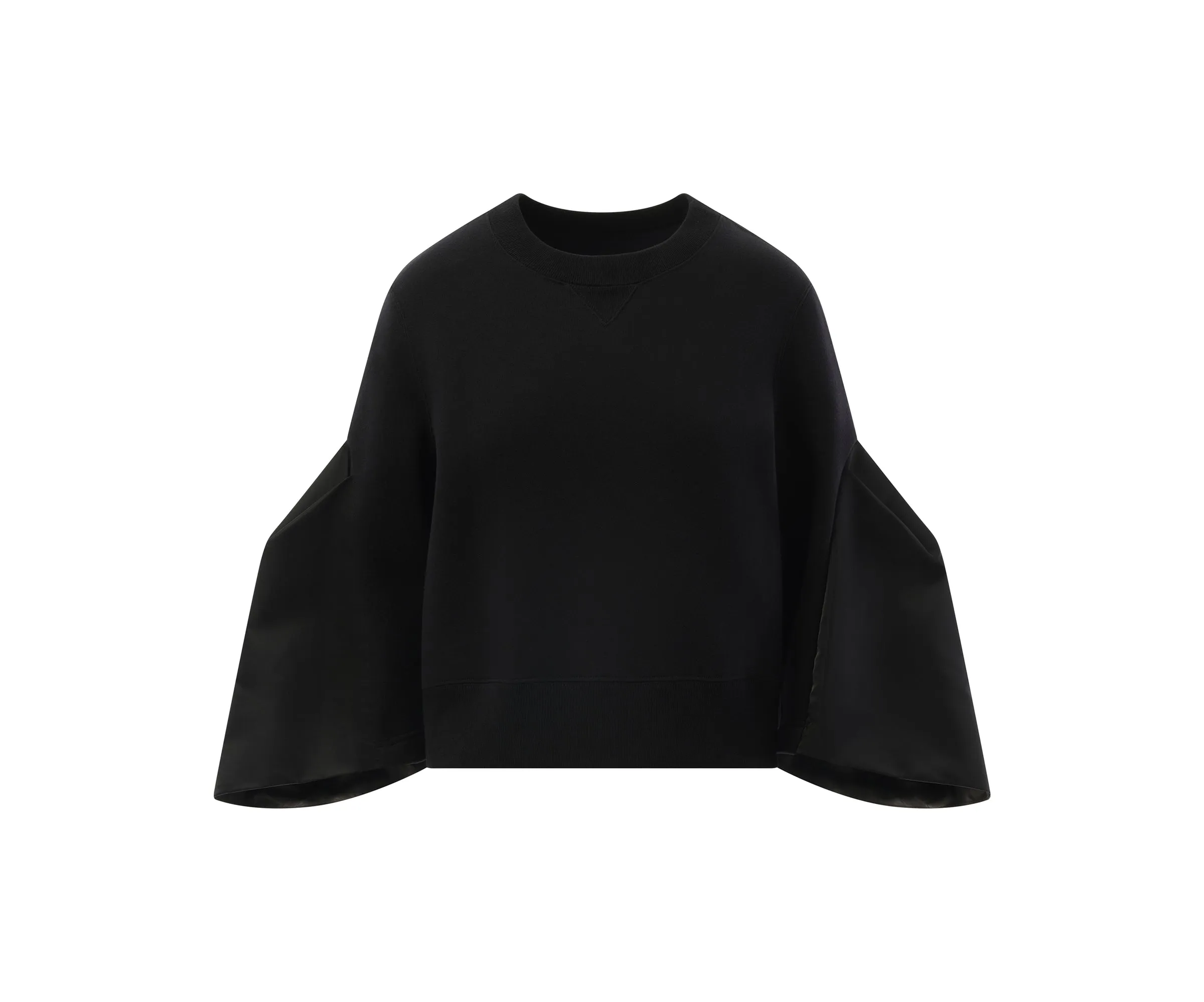 Big Sleeve Nylon Twill x Sponge Sweat Pullover in Black sold by MARAIS product image thumbnail 2