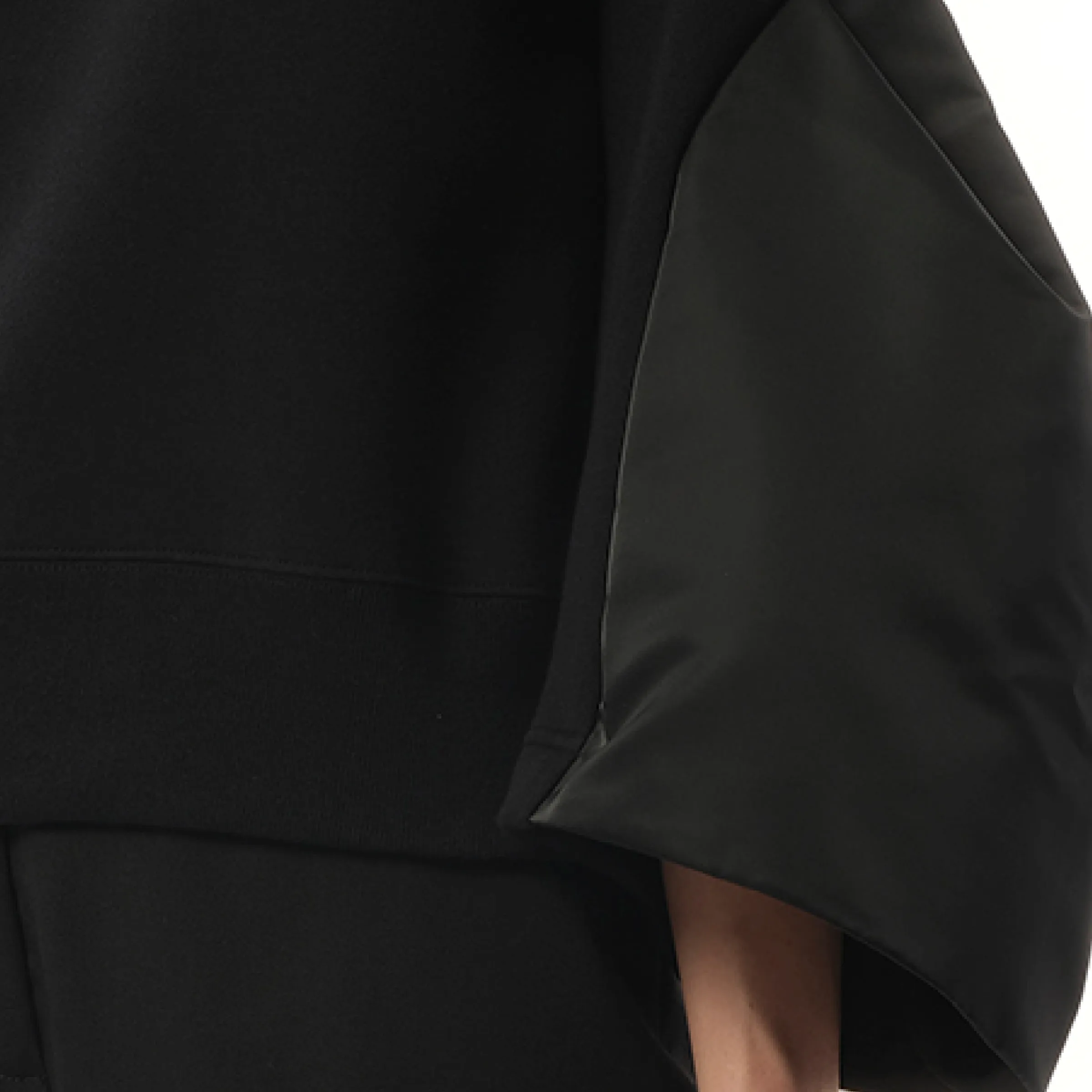 Big Sleeve Nylon Twill x Sponge Sweat Pullover in Black sold by MARAIS product image thumbnail 3