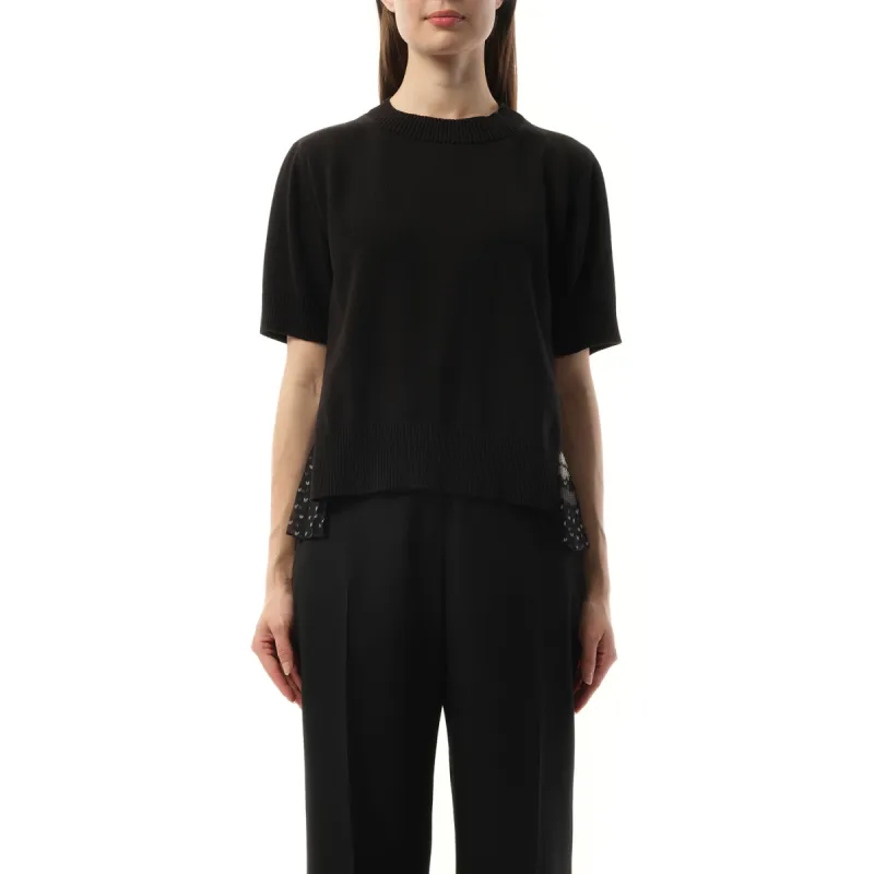 Pattern Knit Print Pullover in Black/Multicolour sold by MARAIS