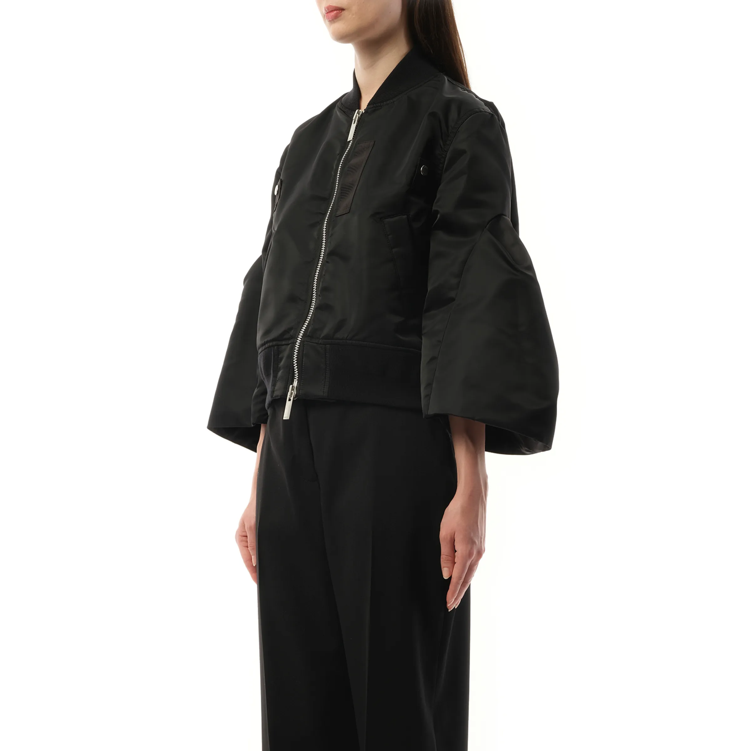 Nylon Twill Big Sleeve Blouson in Black sold by MARAIS product image thumbnail 5