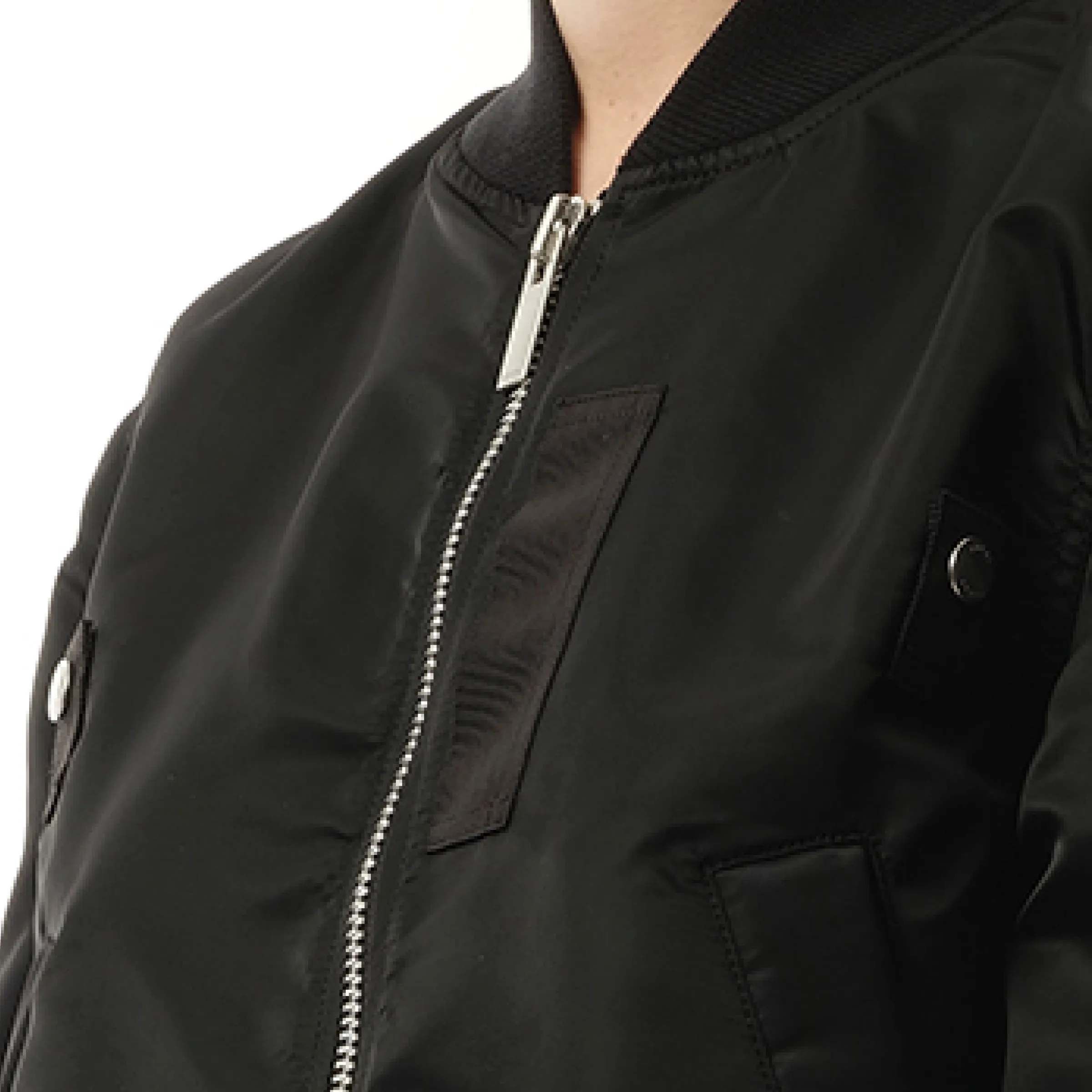 Nylon Twill Big Sleeve Blouson in Black sold by MARAIS product image thumbnail 3