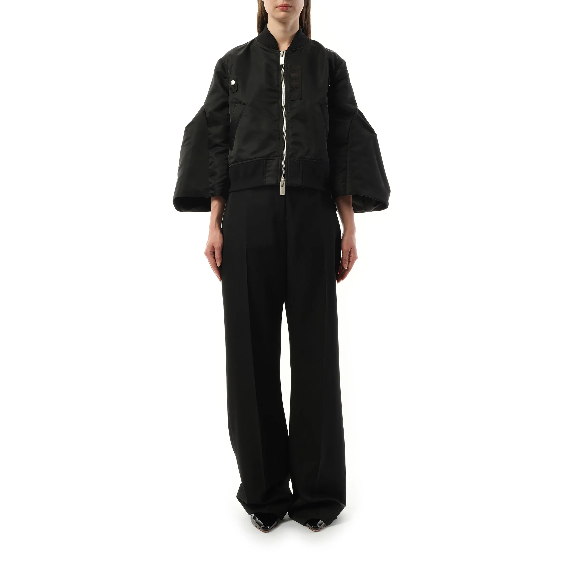 Nylon Twill Big Sleeve Blouson in Black sold by MARAIS product image thumbnail 4