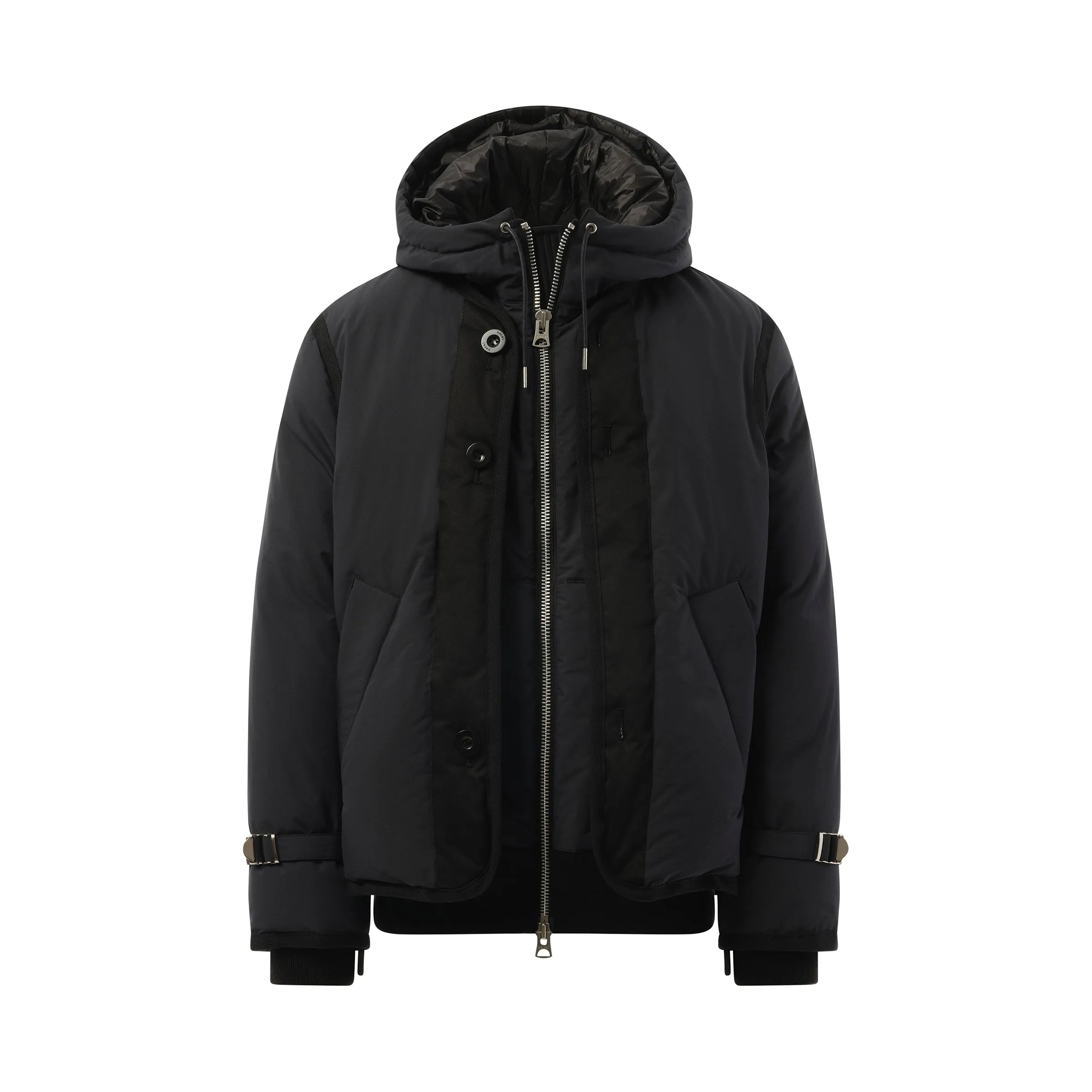 Rip Stop Hooded Blouson in Black sold by MARAIS product image thumbnail 2