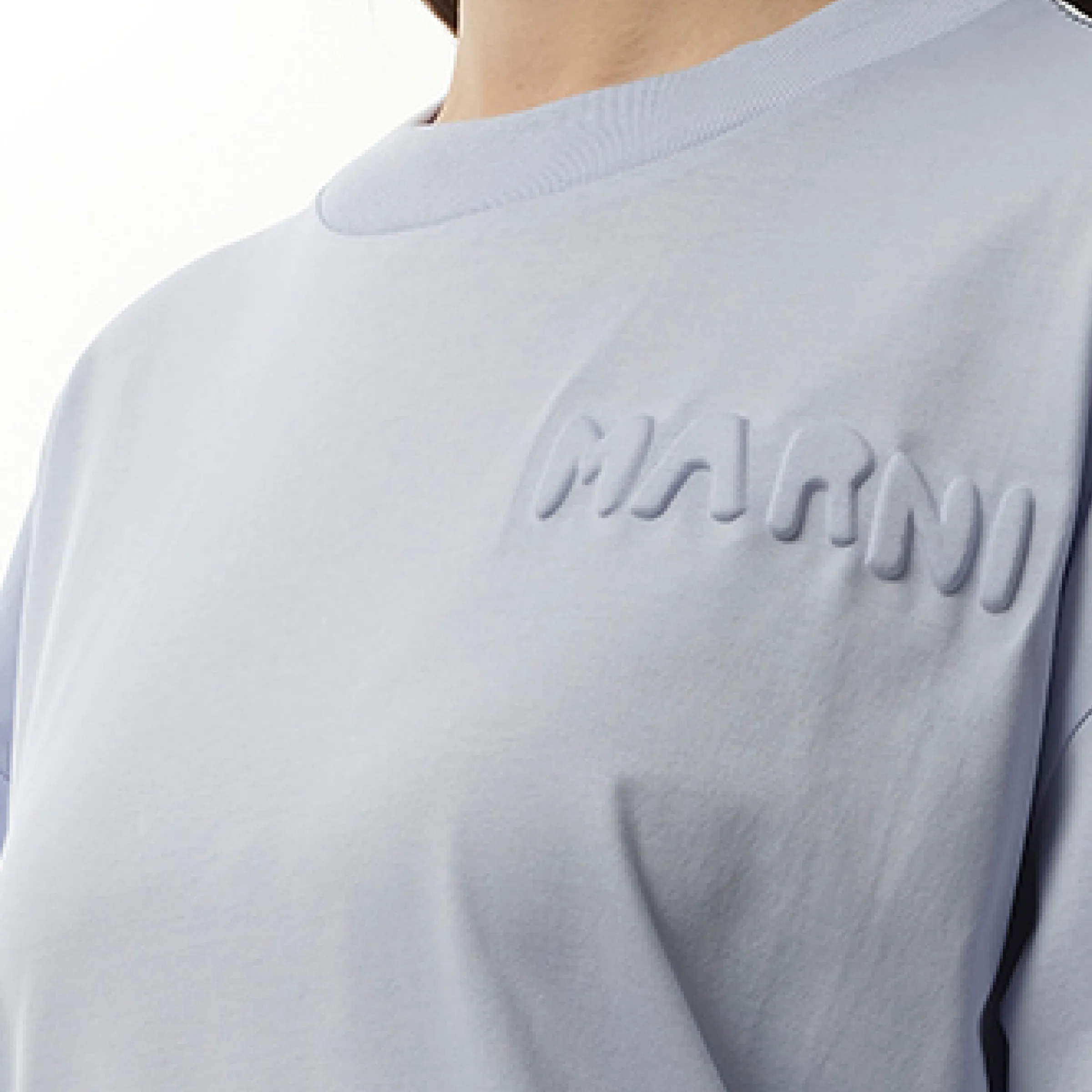 Embossed Logo T-Shirt in Illusion Blue sold by MARAIS product image thumbnail 3