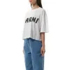 Cropped Logo T-Shirt in Lily White sold by MARAIS