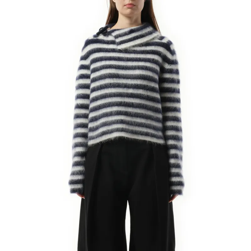Le Pull Marina in Navy/Multicolour sold by MARAIS