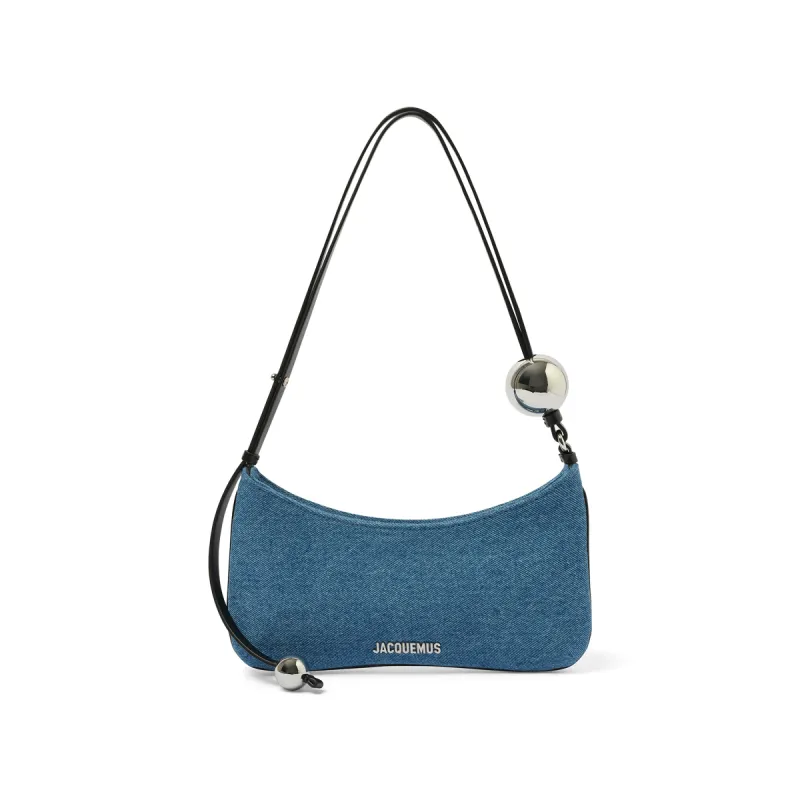 Le Bisou Perle Denim Bag in Blue sold by MARAIS