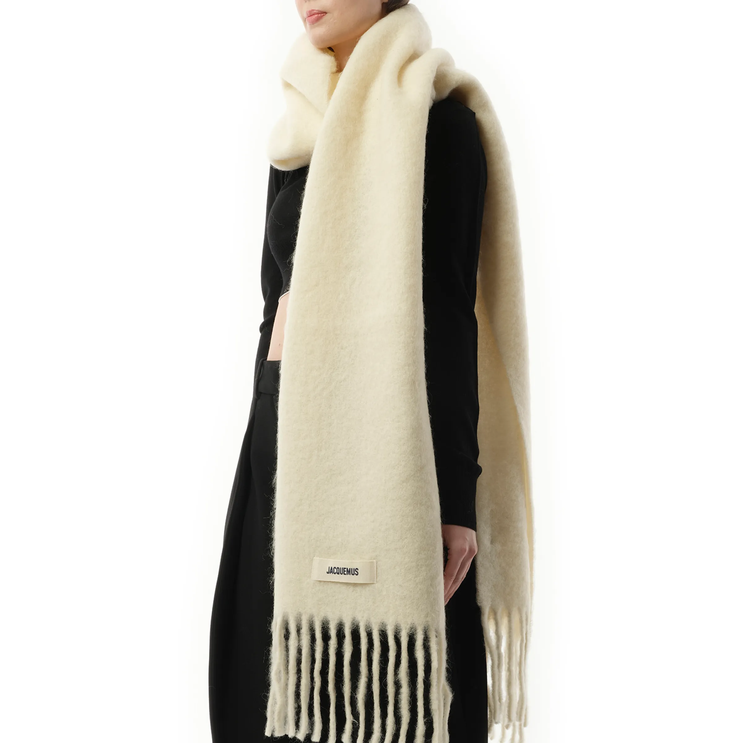 L'echarpe Carro Scarf in Off White sold by MARAIS product image thumbnail 5