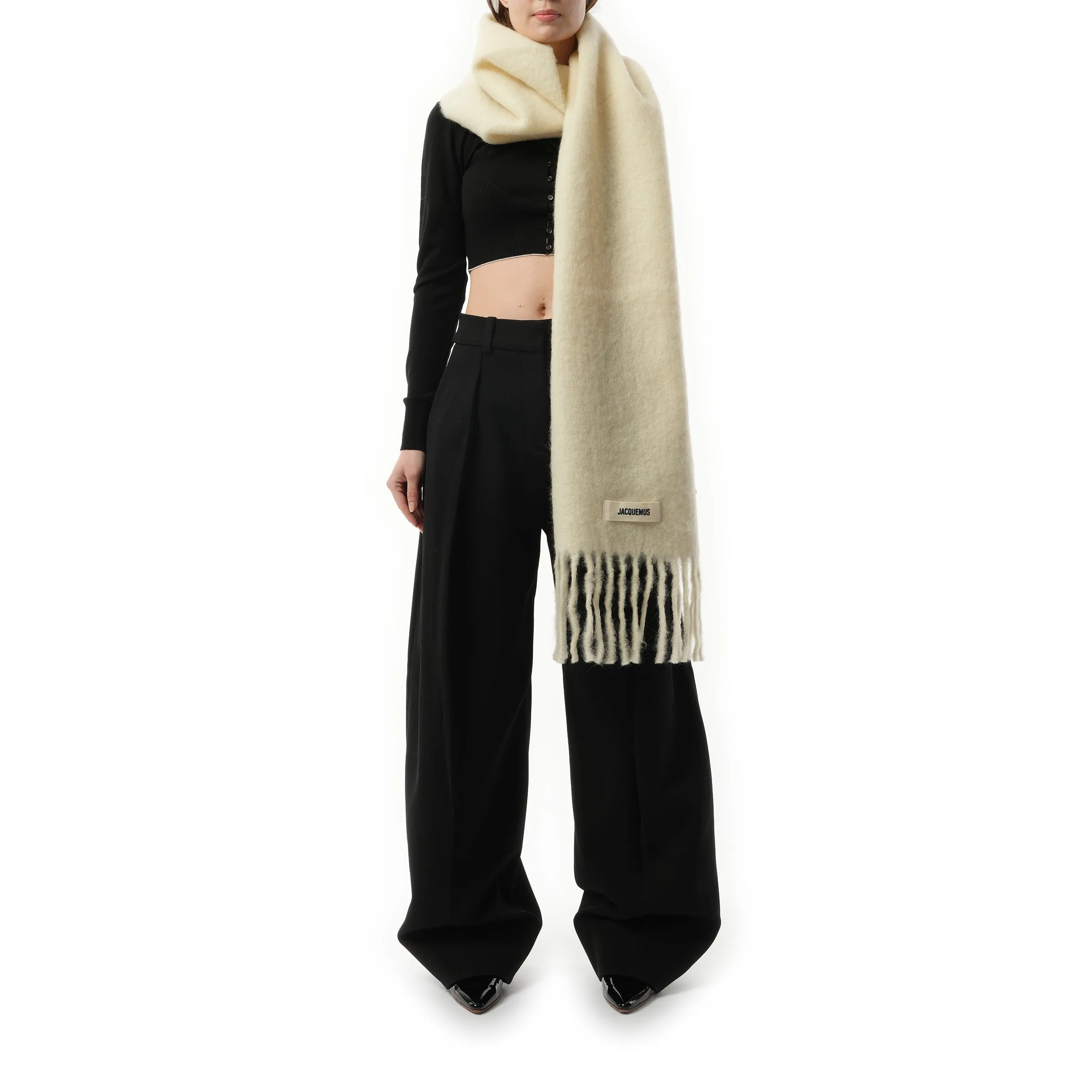 L'echarpe Carro Scarf in Off White sold by MARAIS product image thumbnail 4