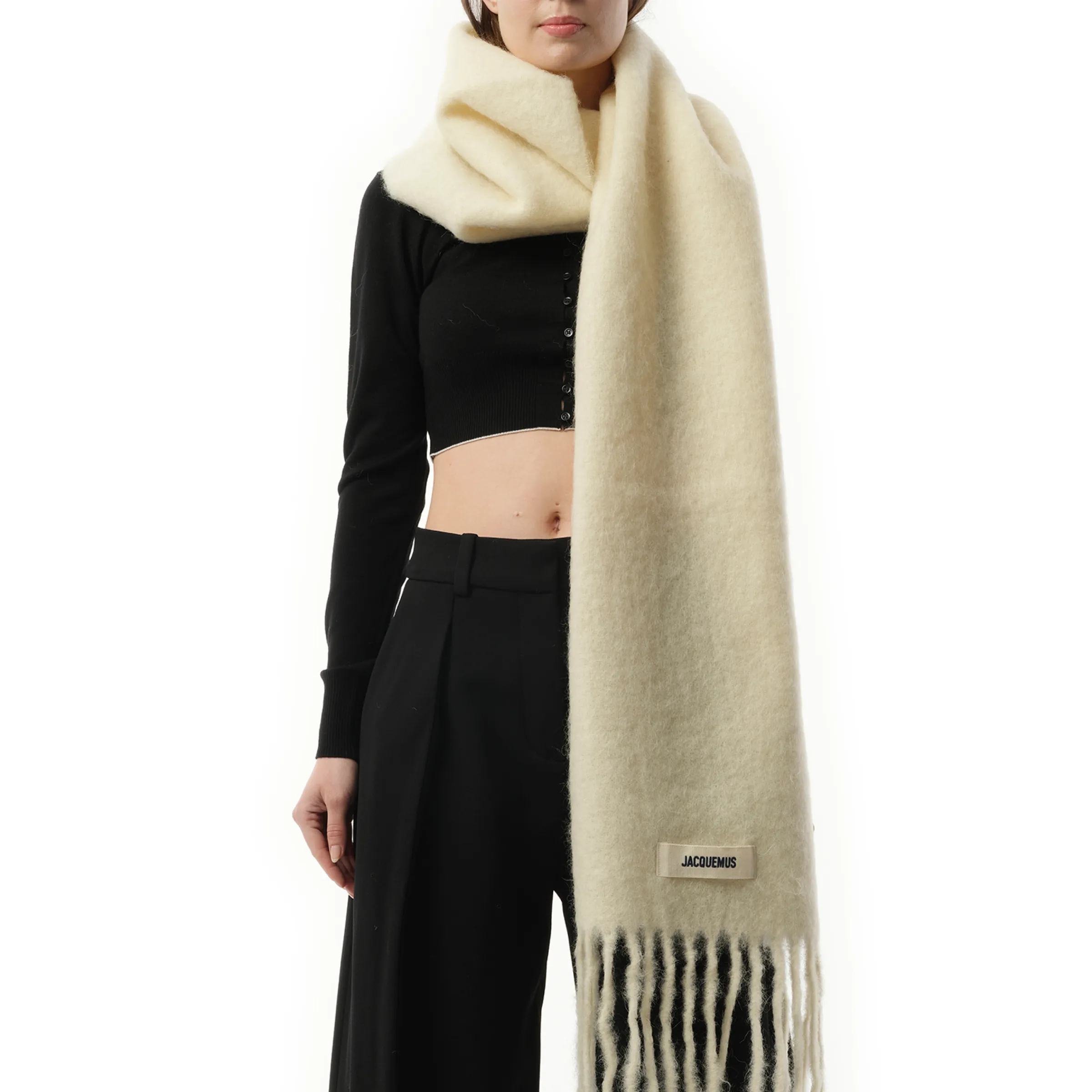 L'echarpe Carro Scarf in Off White sold by MARAIS