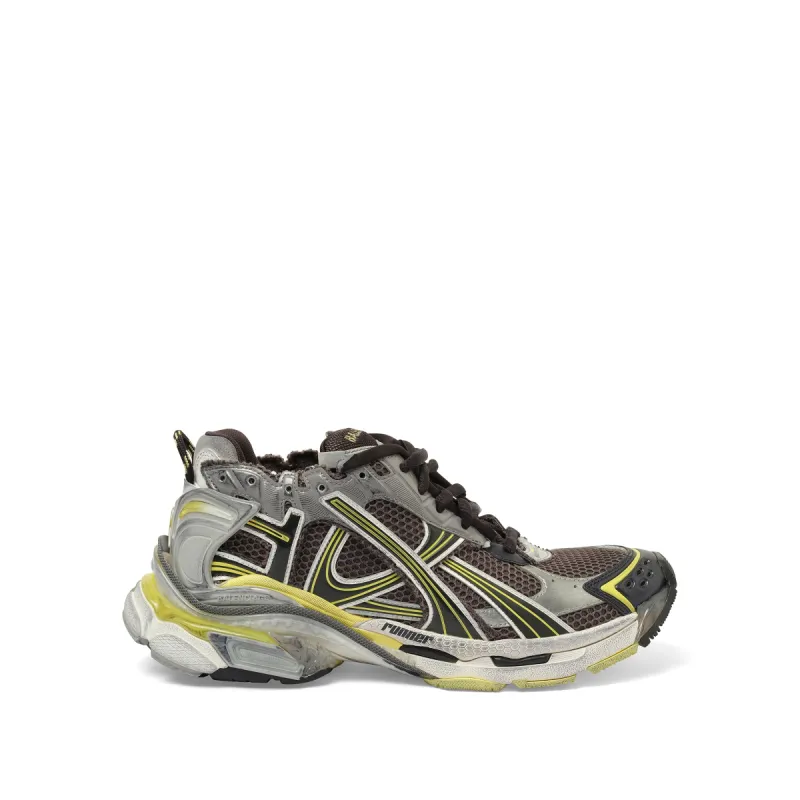 Runner Sneaker in Dark Grey/Yellow/White sold by MARAIS
