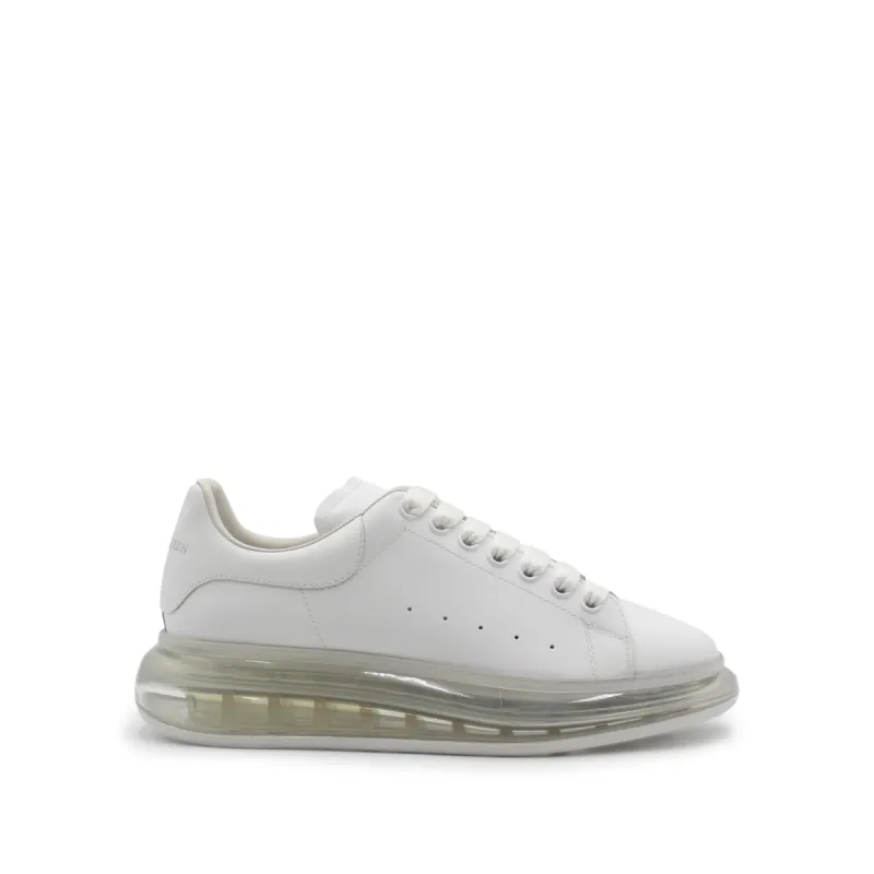 Larry Transparent Sole Sneaker in White/White sold by MARAIS