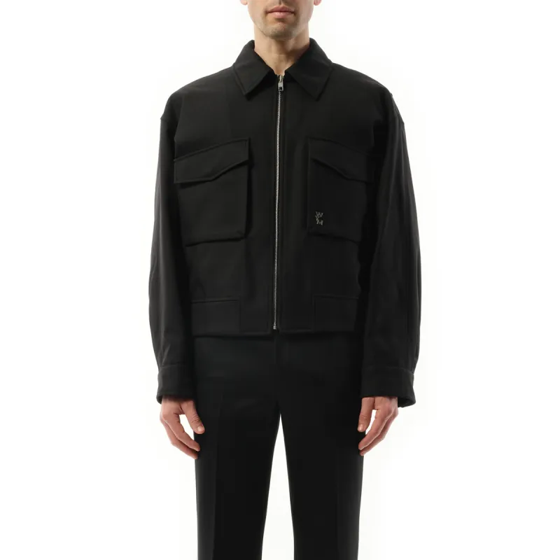 Wool Pocket Blouson in Black sold by MARAIS