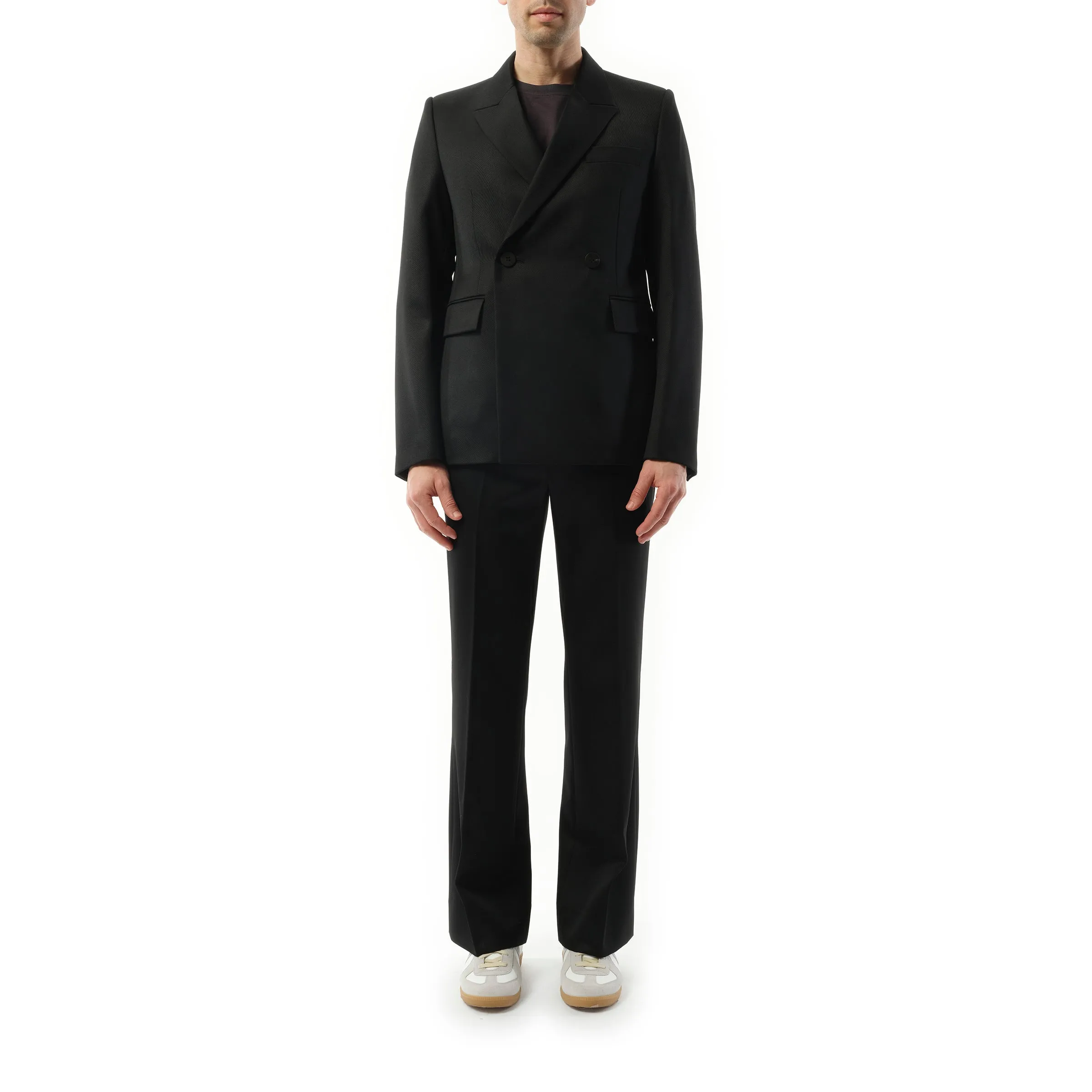 Double Breasted Suit Blazer in Black sold by MARAIS product image thumbnail 4