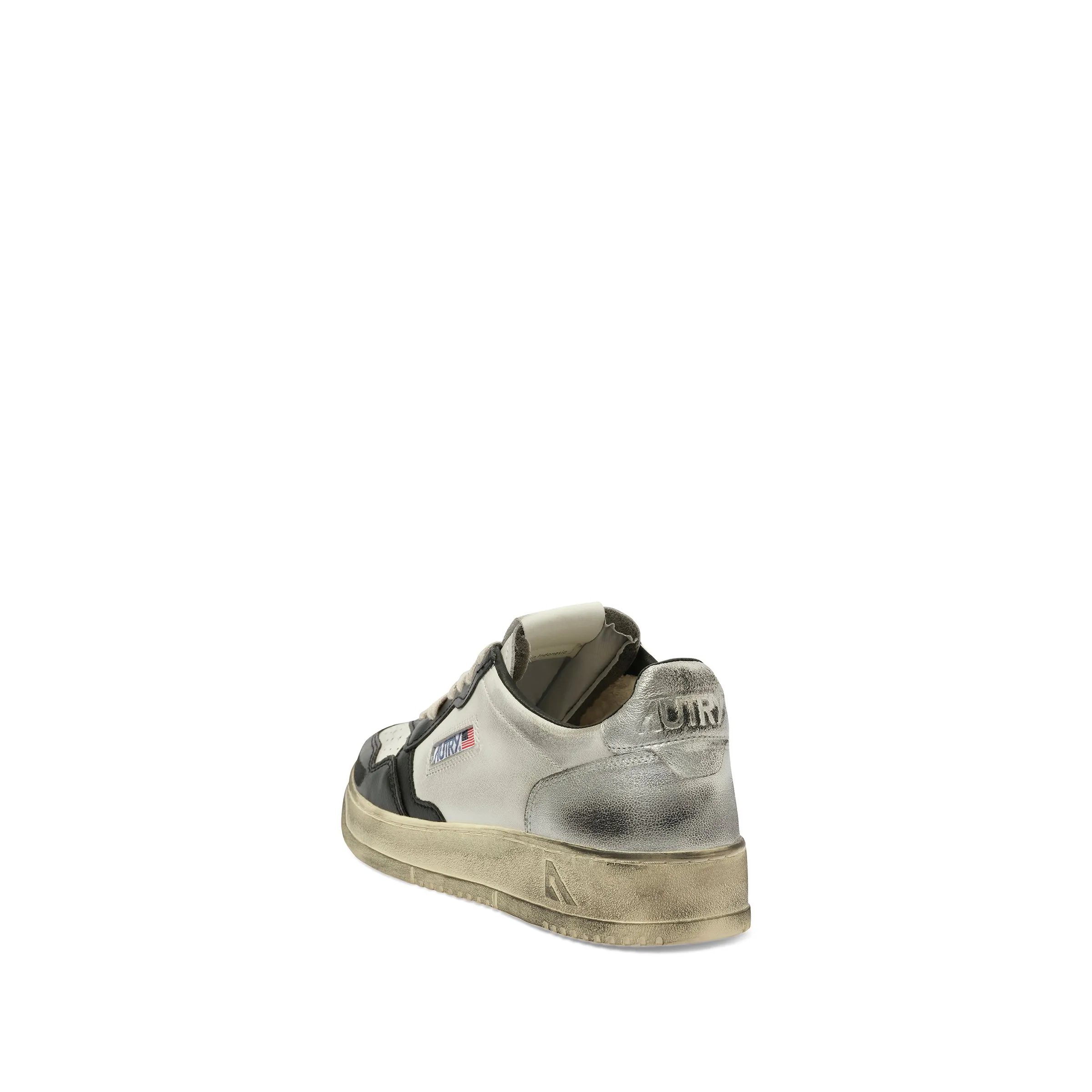 Sup Vint Low Sneakers in White/Black/Silver sold by MARAIS product image thumbnail 3
