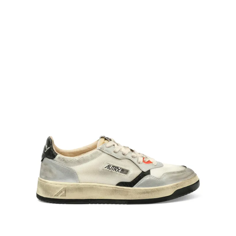 Sup Vint Low Sneakers in Mesh/Suede/White sold by MARAIS