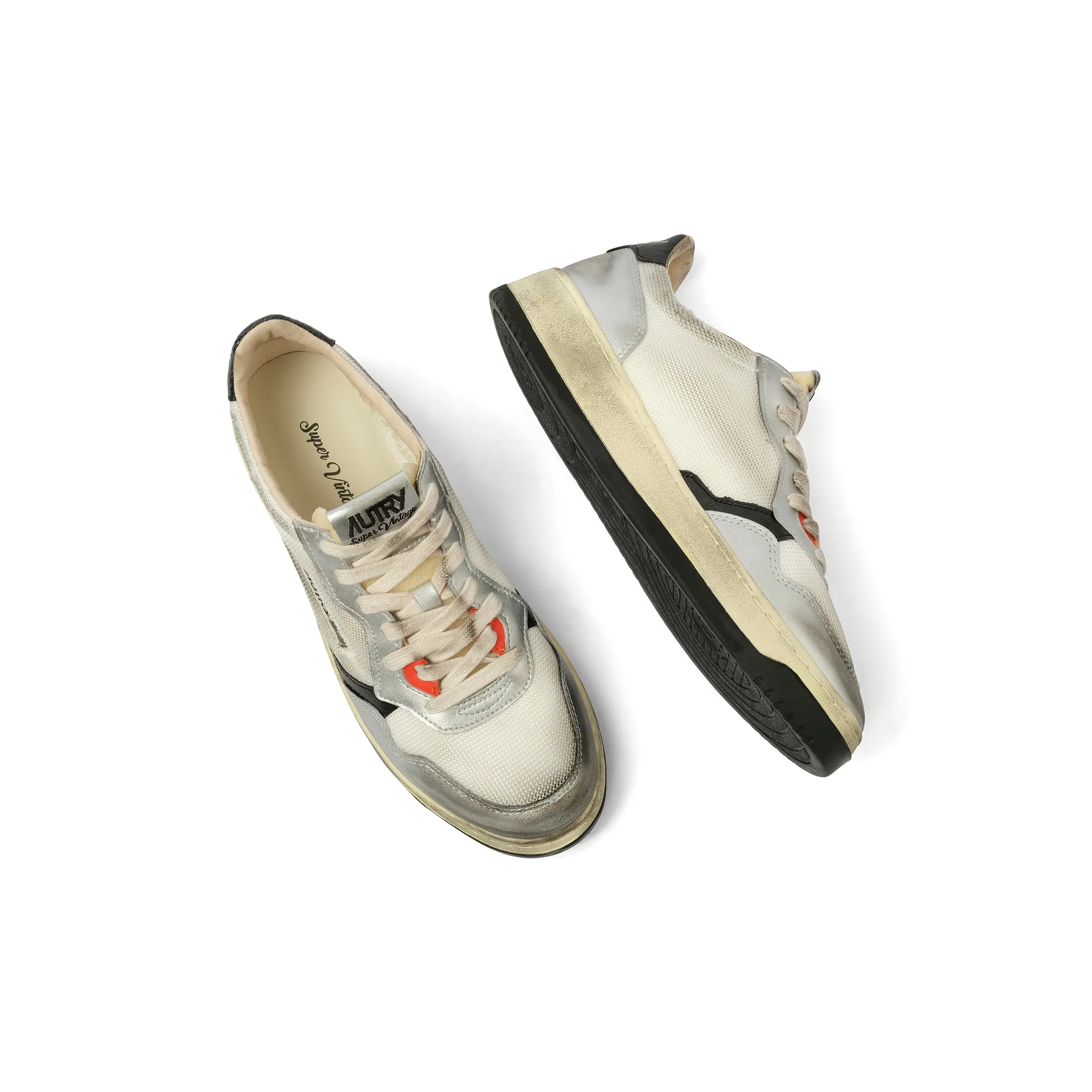 Sup Vint Low Sneakers in Mesh/Suede/White sold by MARAIS product image thumbnail 4