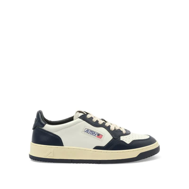 Medalist Low Bicolour Sneakers in White/Blue sold by MARAIS