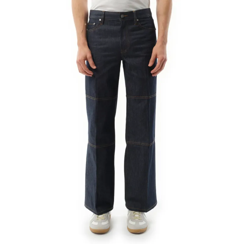 Zip Carpenter Jeans in Raw Indigo sold by MARAIS
