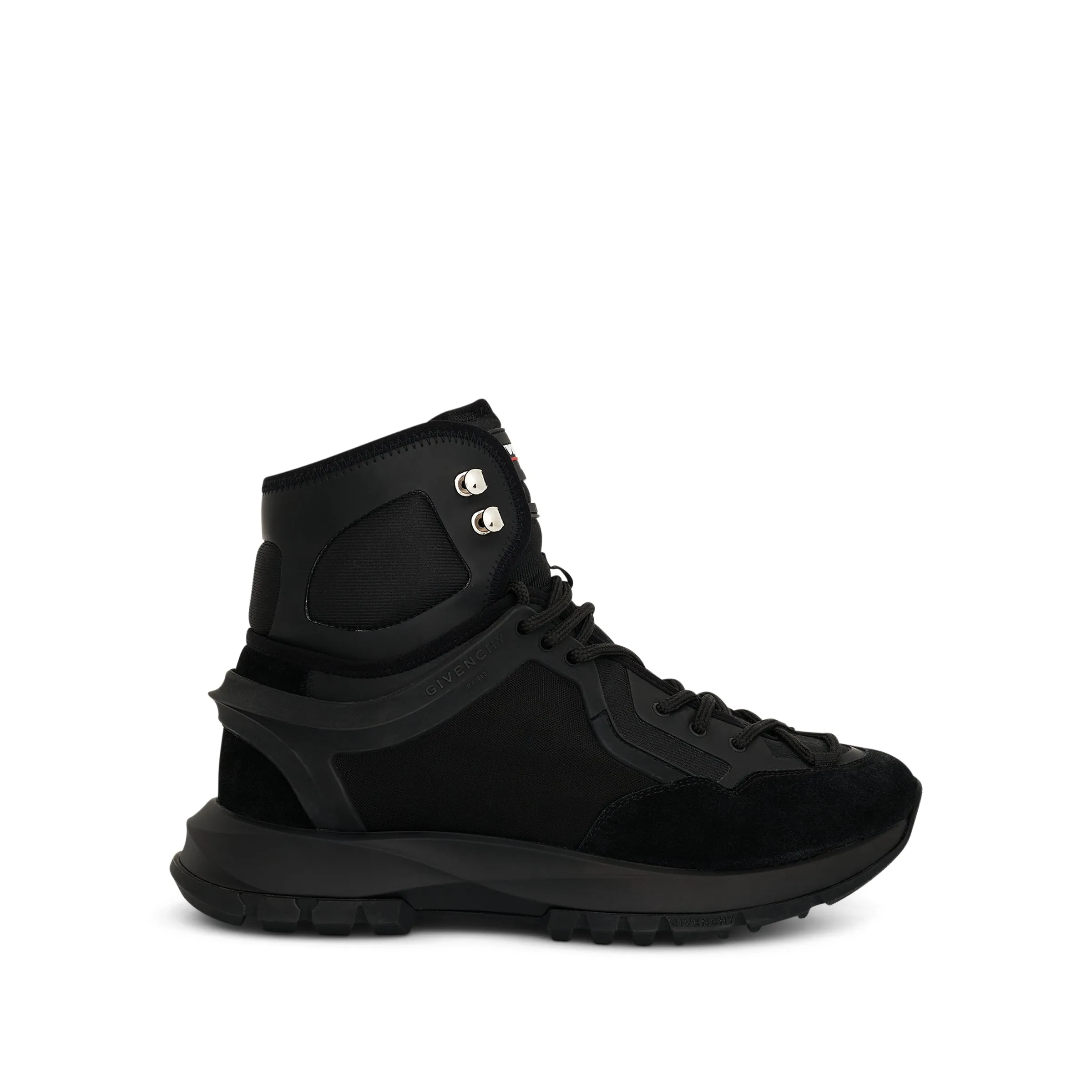 Spectre With Cage High Sneaker in Black sold by MARAIS