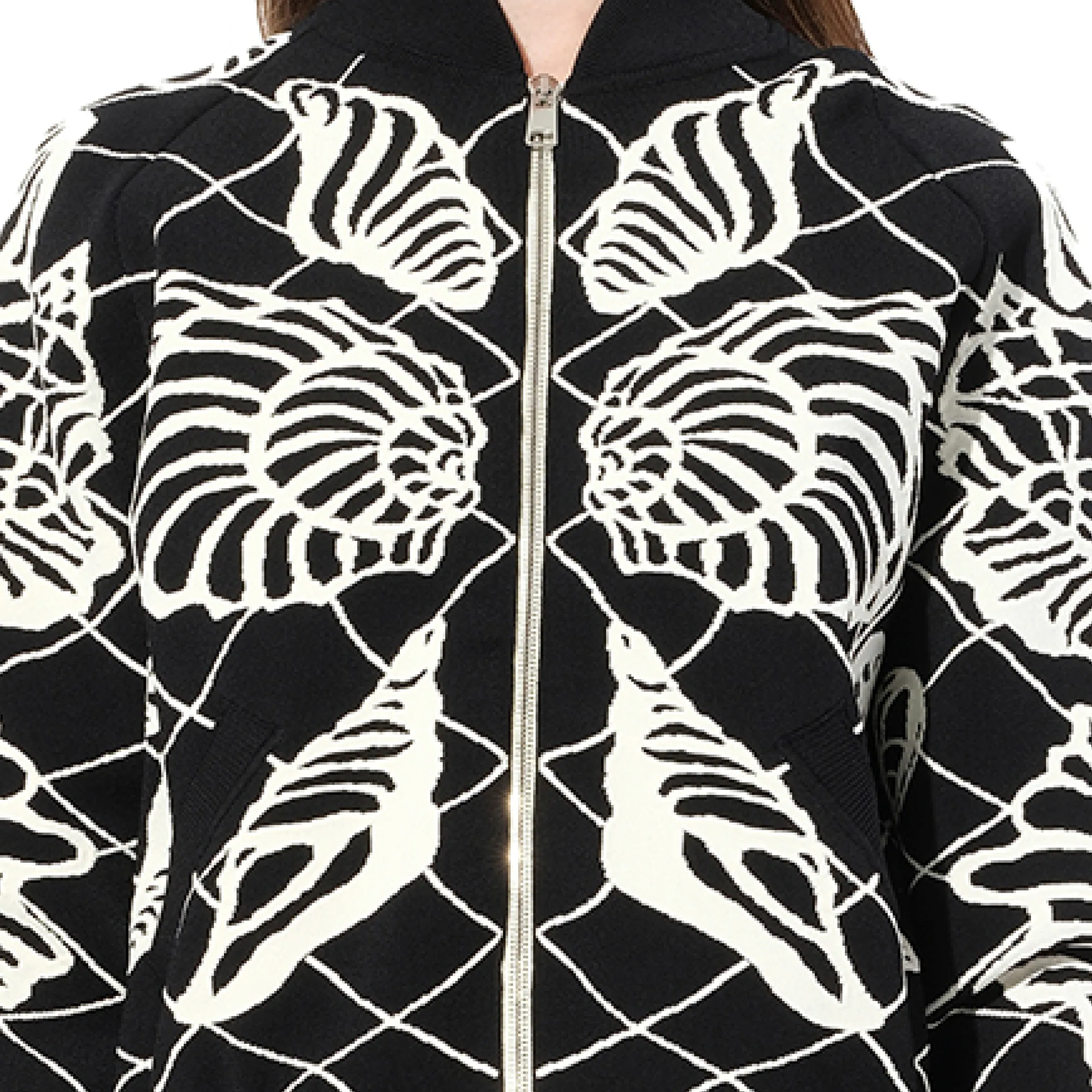 Bomber Jacket in Black/Ivory sold by MARAIS product image thumbnail 3