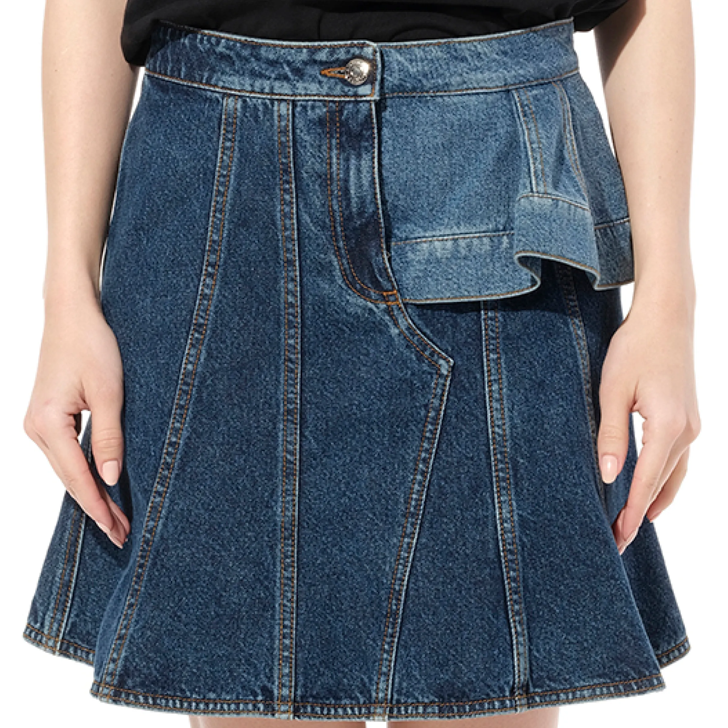 Denim Dark Skirt in Blue sold by MARAIS product image thumbnail 2