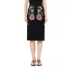 Pencil Knee Skirt in Black sold by MARAIS