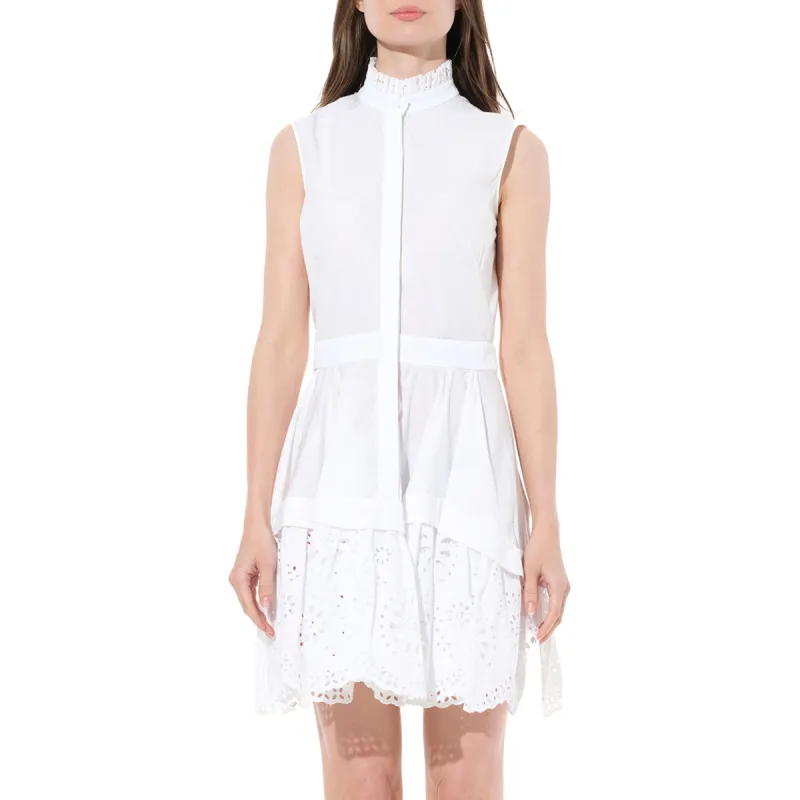Mini Dress in White sold by MARAIS