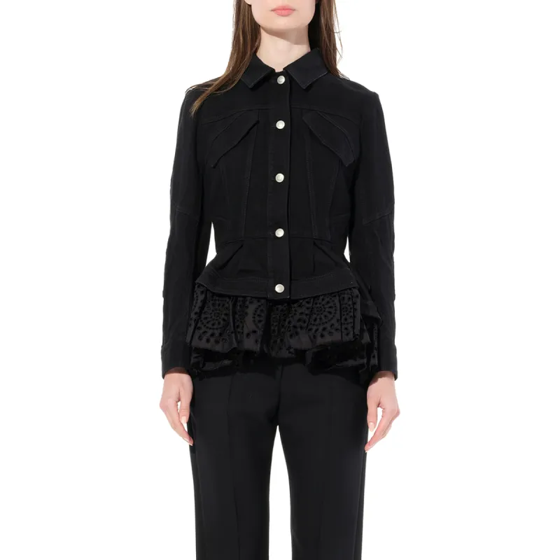 Denim Jacket in Black sold by MARAIS