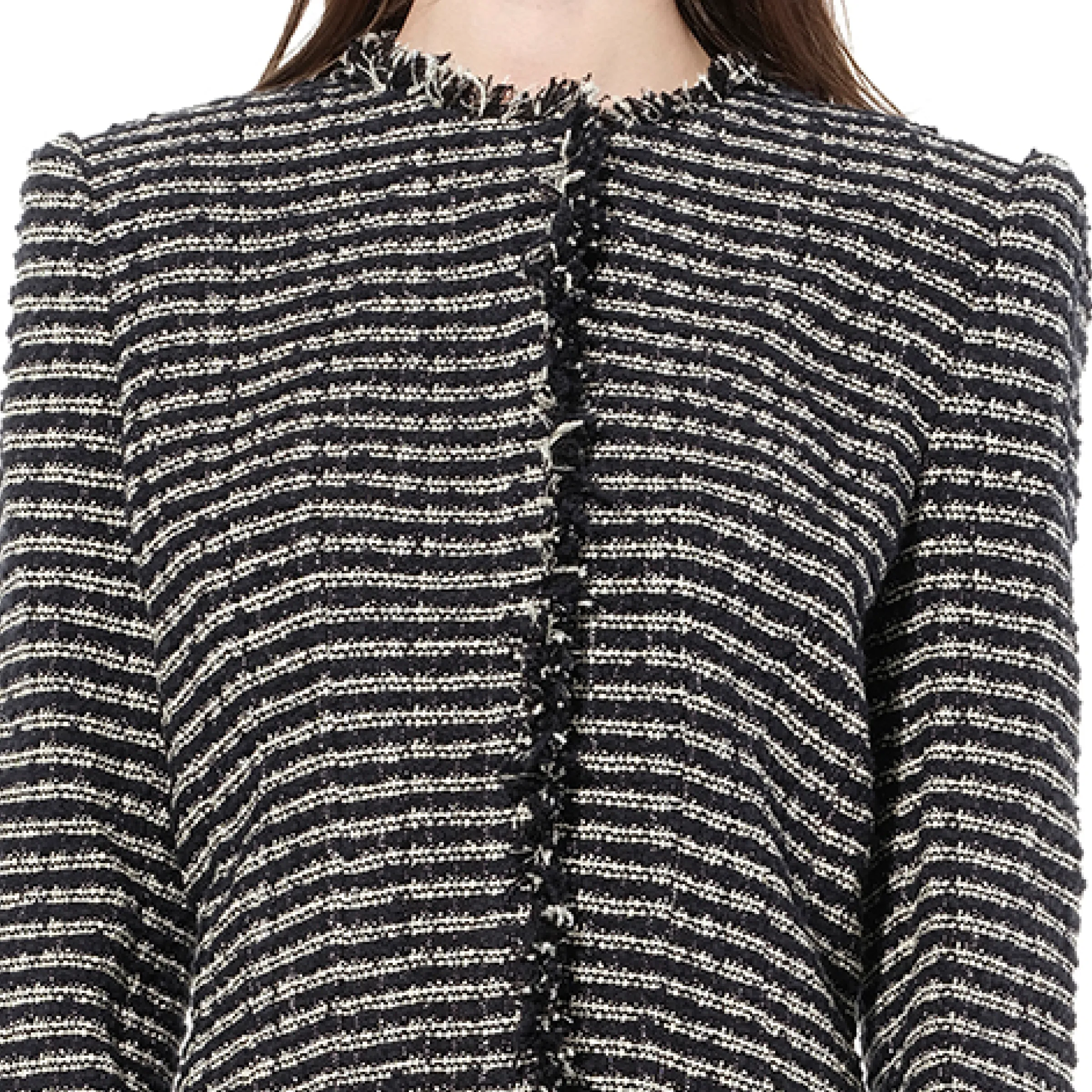 Boucle Tweed Jacket in Black/Ivory sold by MARAIS product image thumbnail 2