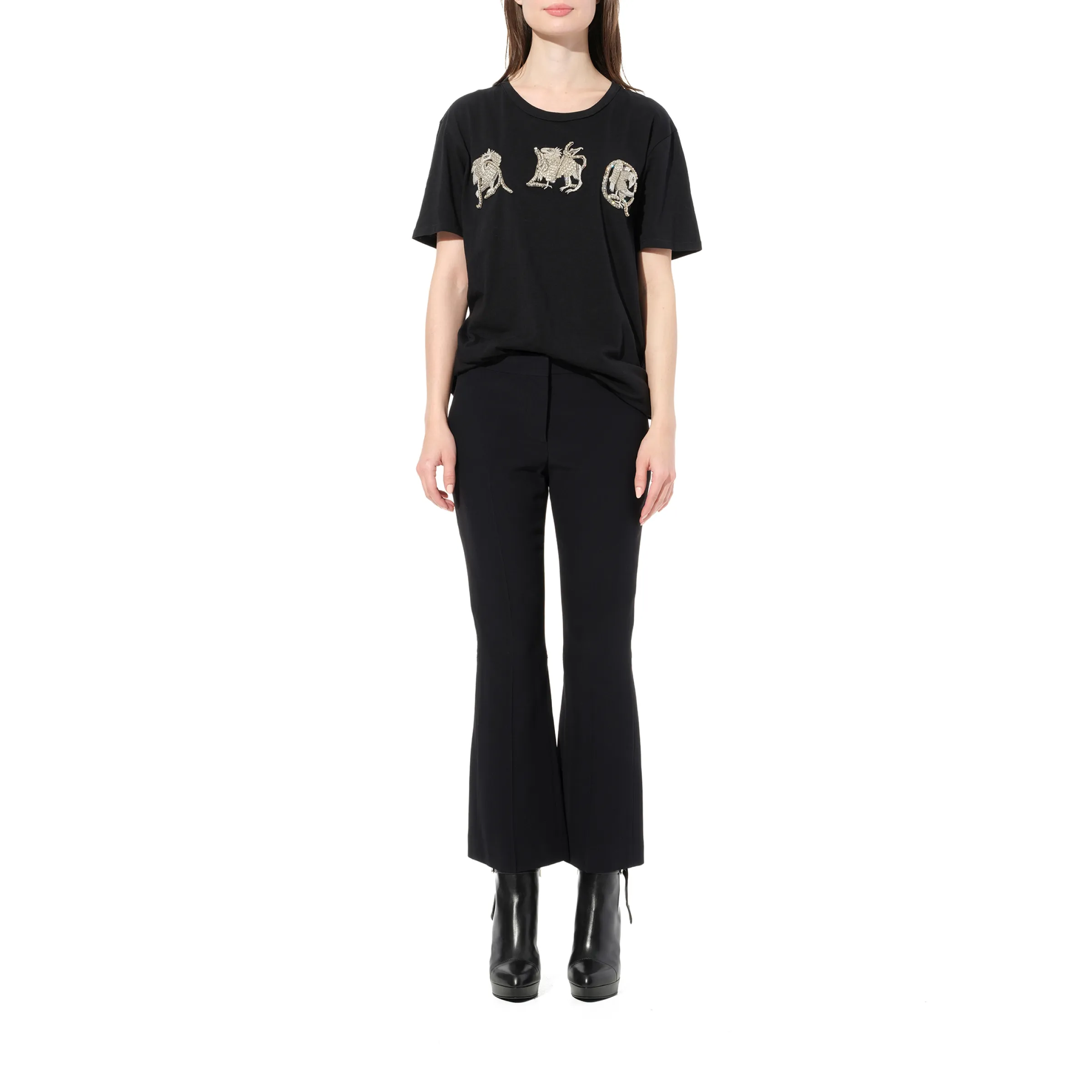 Leaf Eye Kick Pants in Black sold by MARAIS product image thumbnail 4