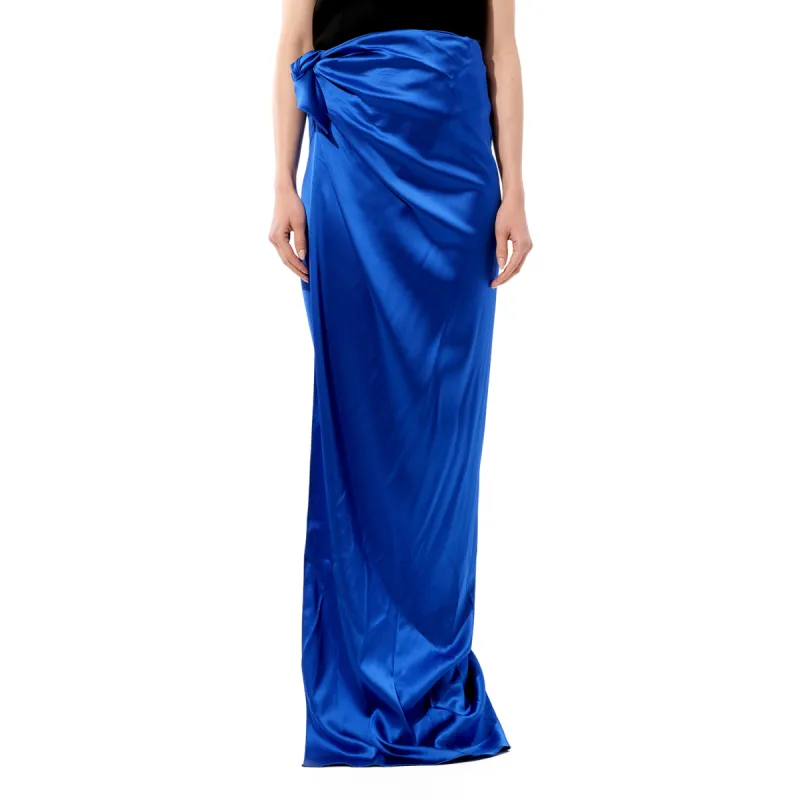 Wrap Skirt in Blue sold by MARAIS