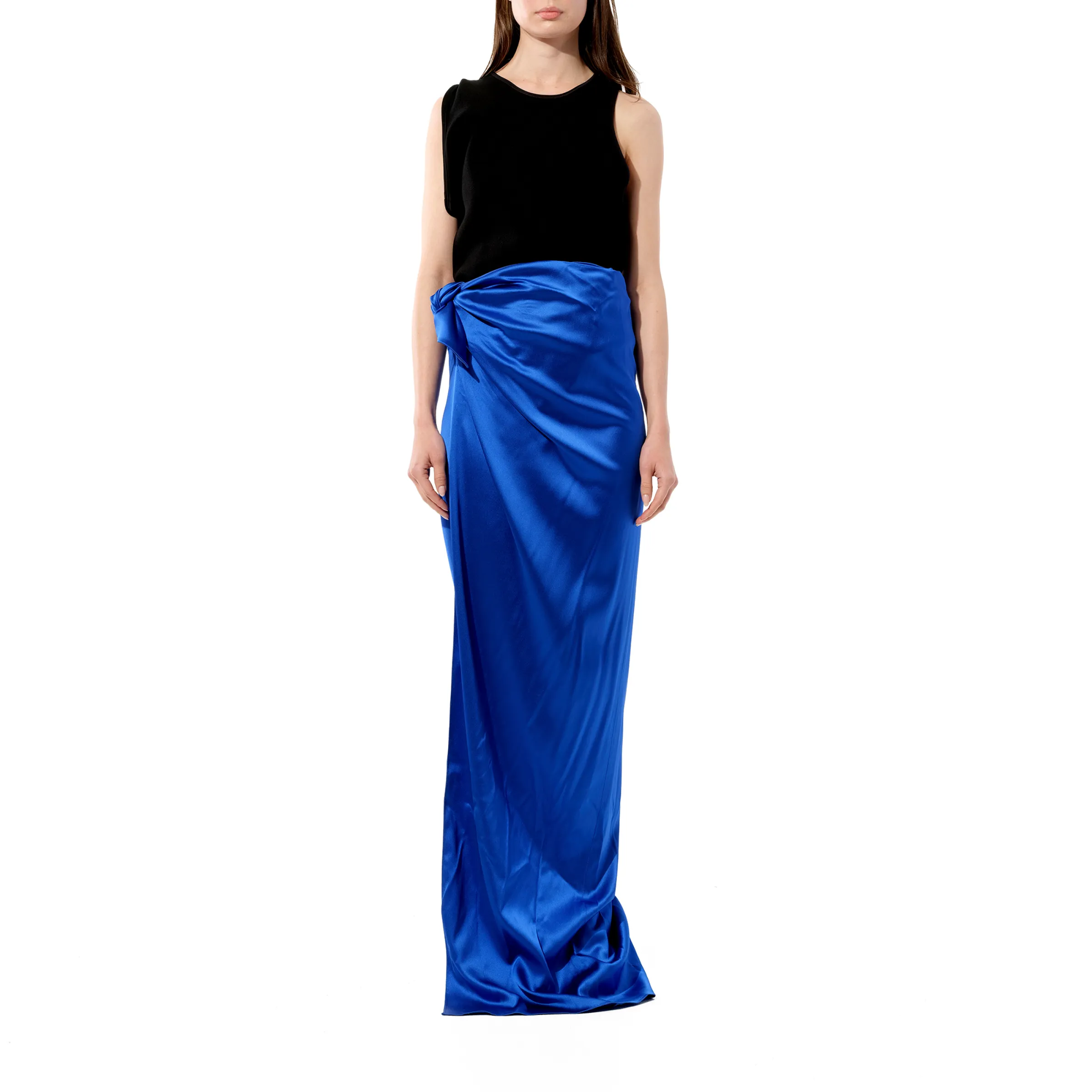 Wrap Skirt in Blue sold by MARAIS product image thumbnail 4
