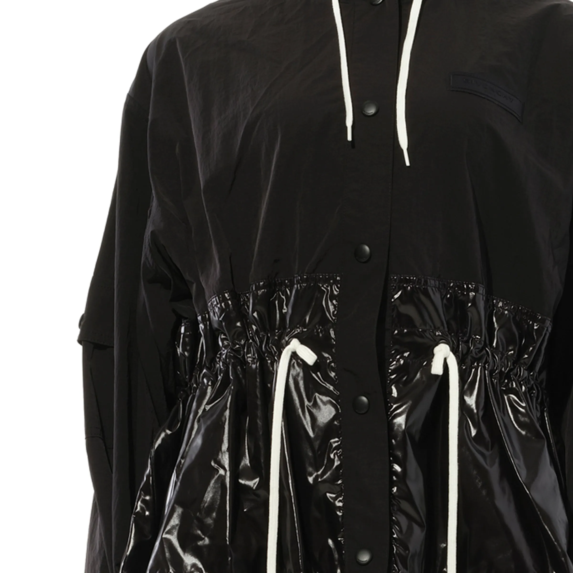 Matte And Nylon Windbreaker Jacket in Black sold by MARAIS product image thumbnail 2