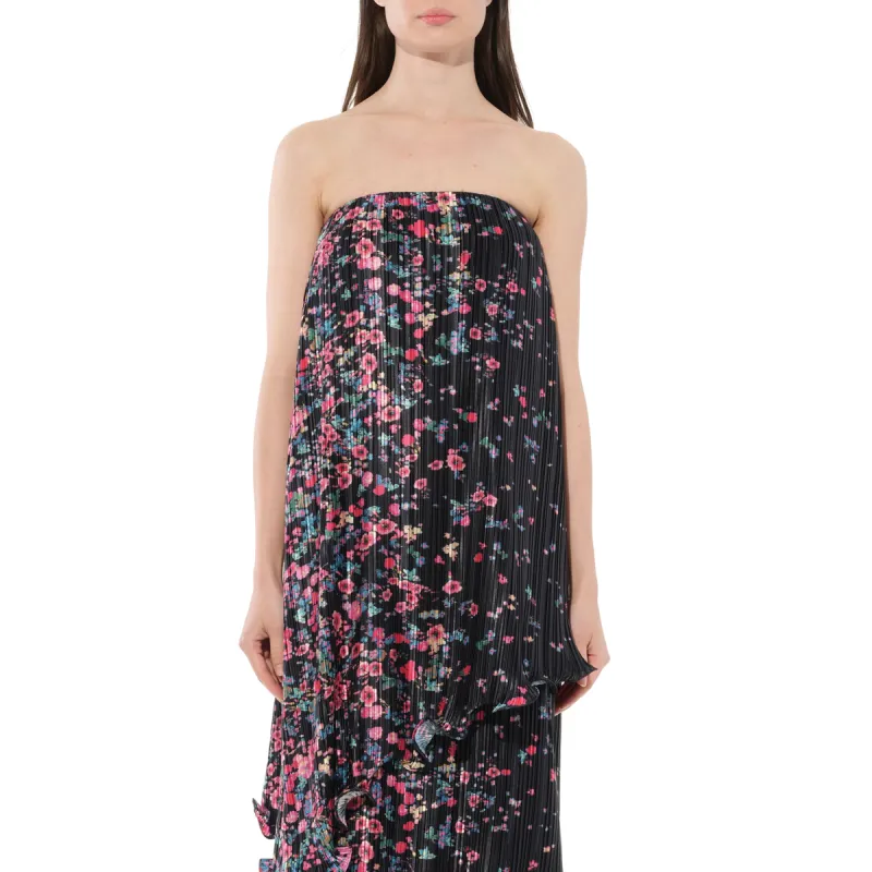 Cherry Bloom Bustier Dress in Black sold by MARAIS