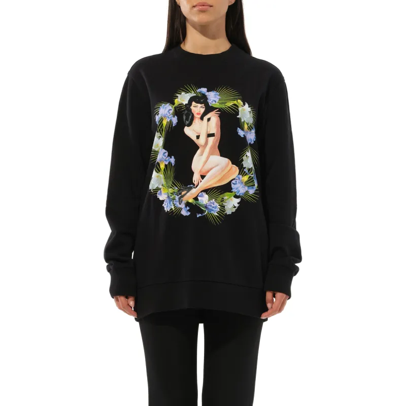 Long Sleeve Sweatshirt in Black made by MARAIS