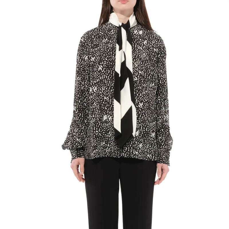 Shirt With Scarf in Black made by Givenchy