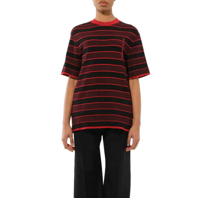 Striped Sweater in Burgundy/Black sold by MARAIS