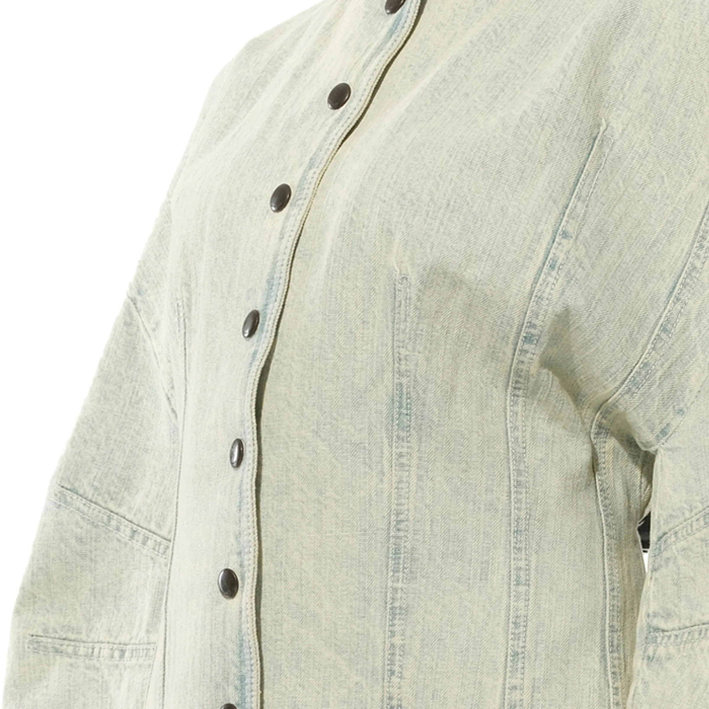 Snow Striped Denim Jacket in Blue sold by MARAIS product image thumbnail 2