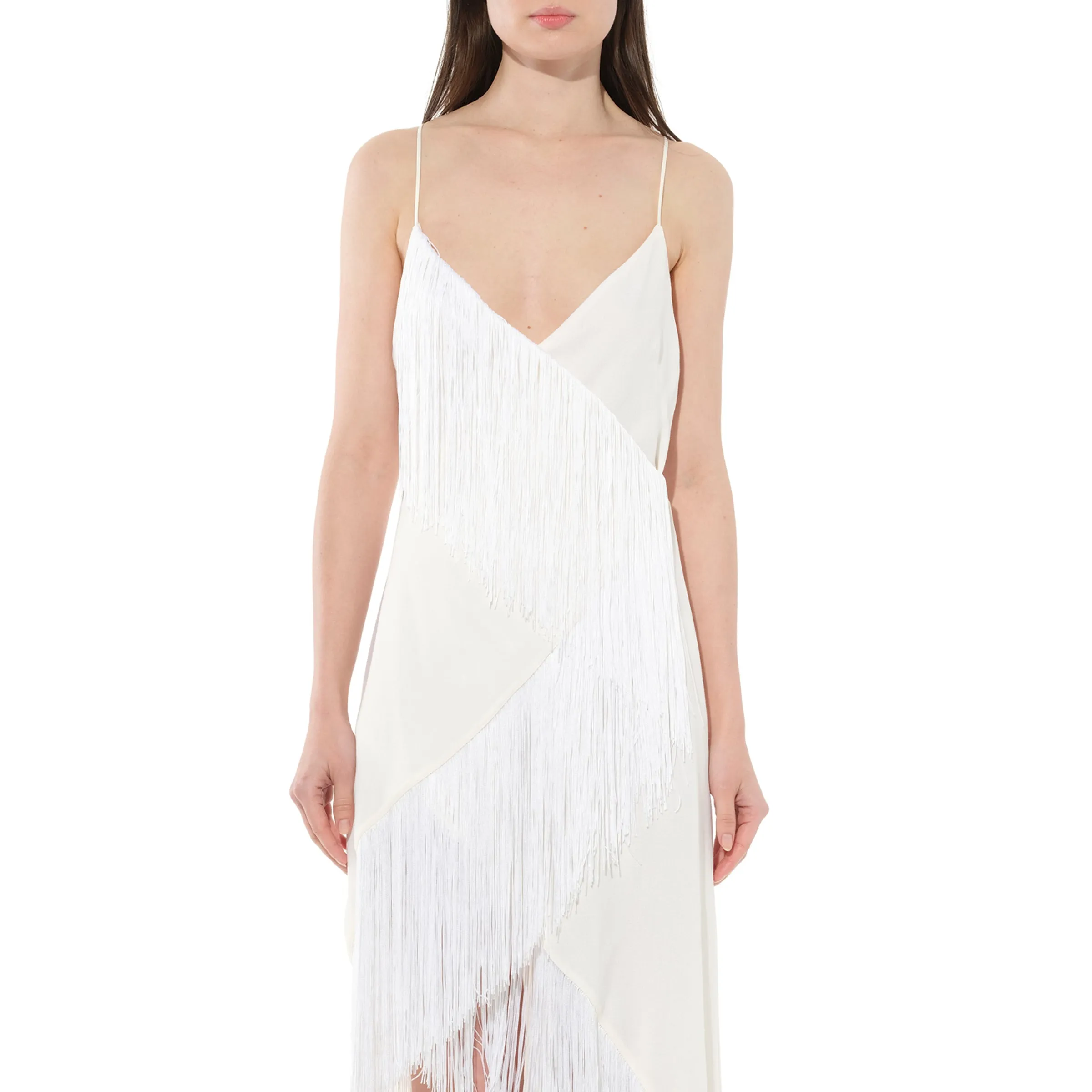 Fringes Dress in White sold by MARAIS