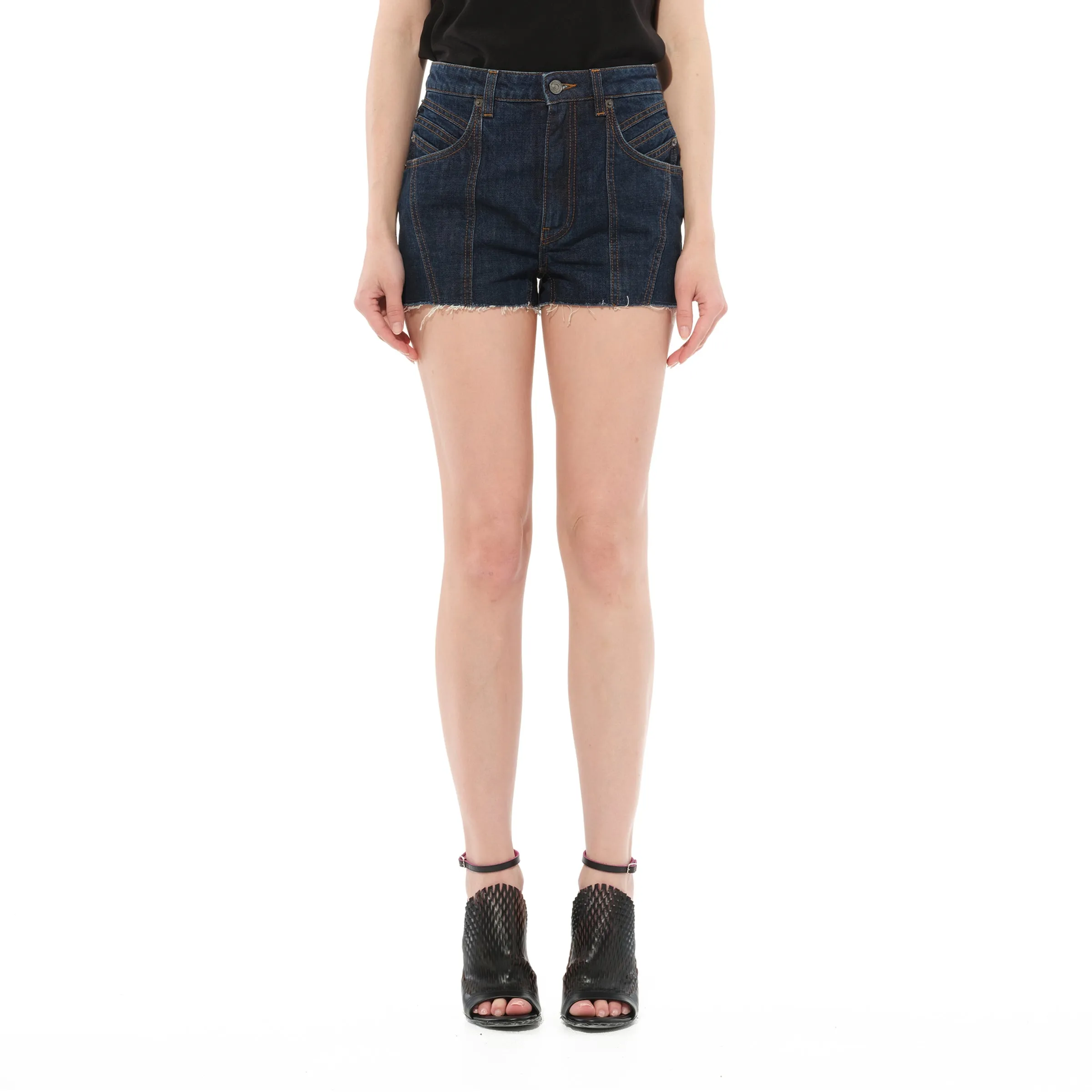 Denim Shorts in Indigo sold by MARAIS