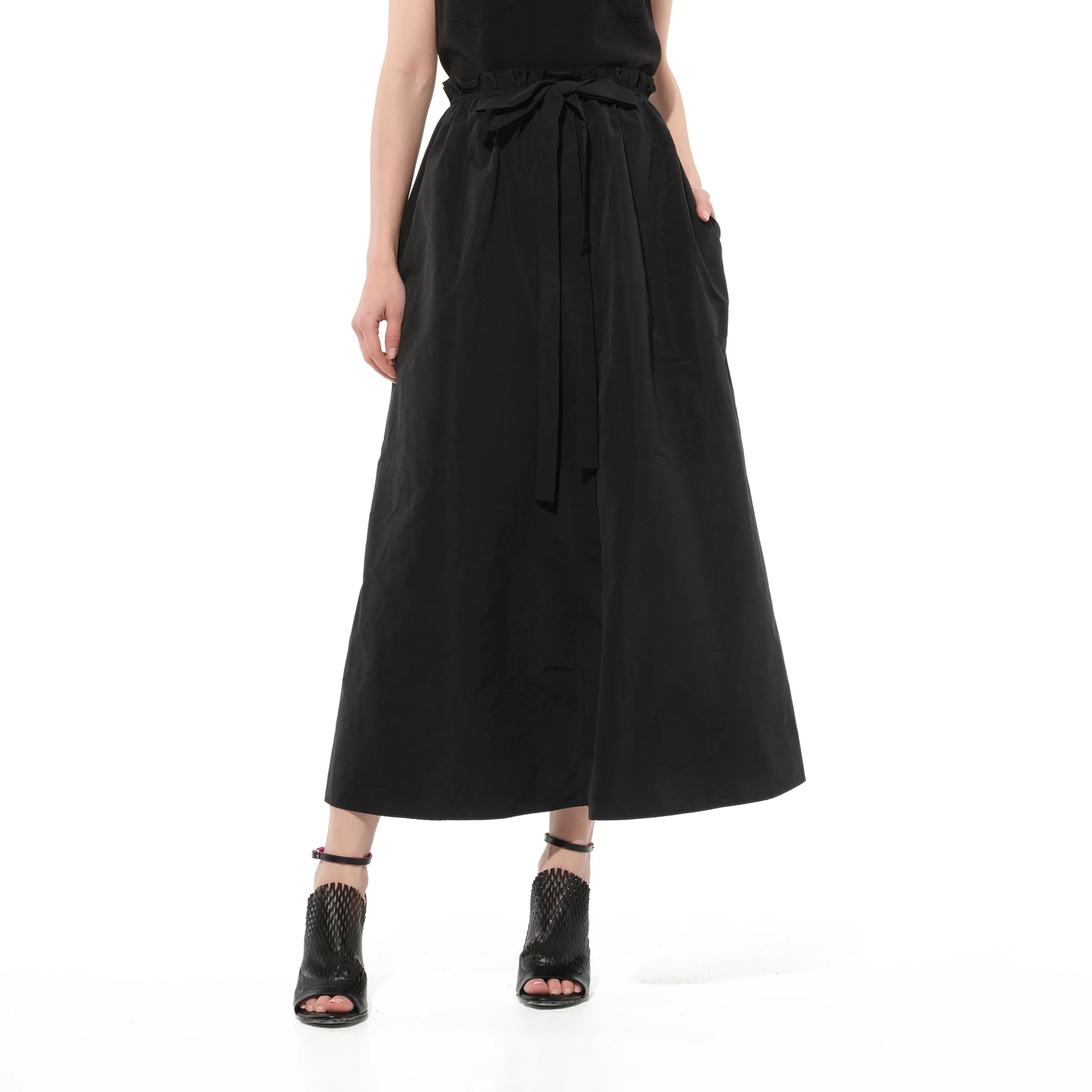 Podium L62 Slited Skirt in Black sold by MARAIS