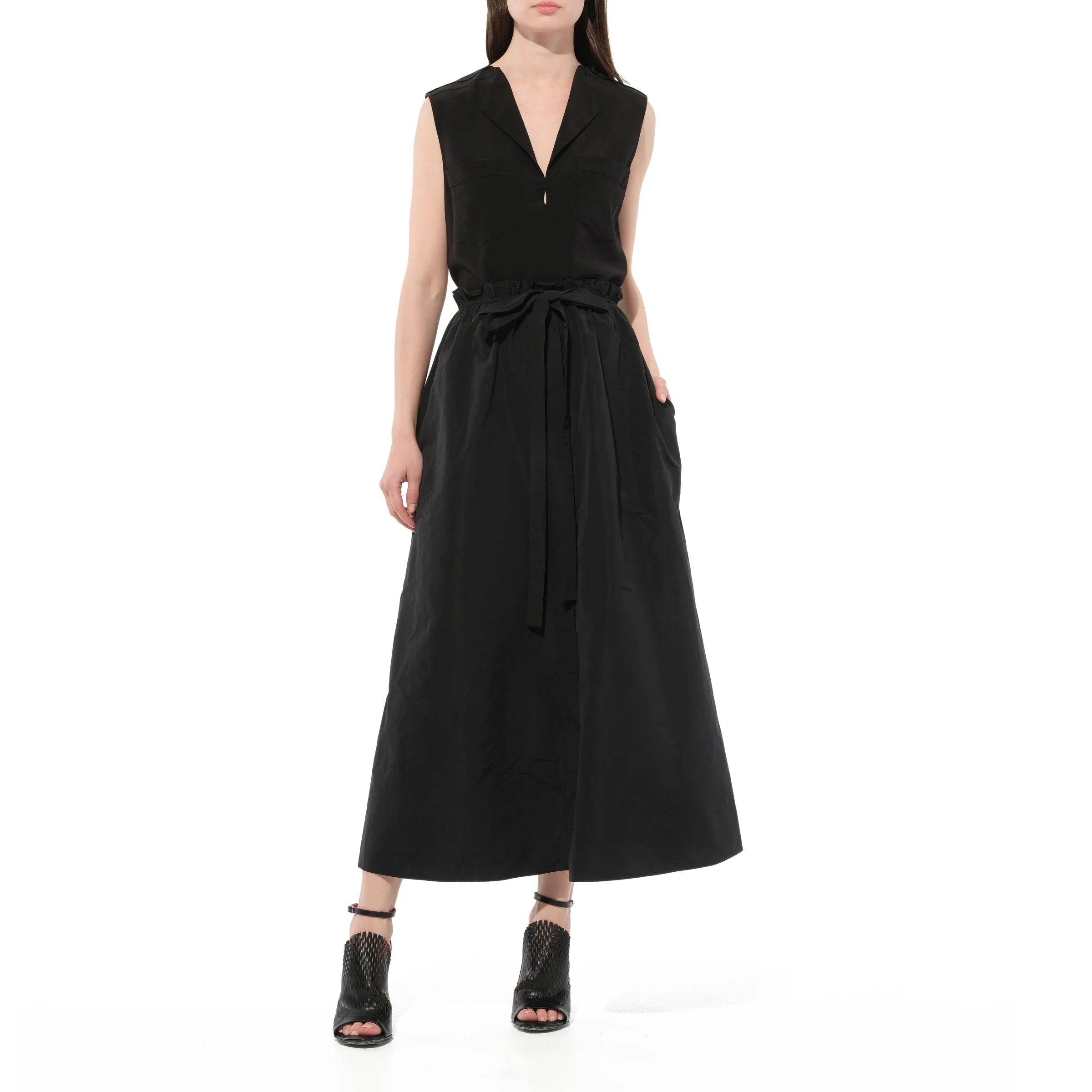 Podium L62 Slited Skirt in Black sold by MARAIS product image thumbnail 4