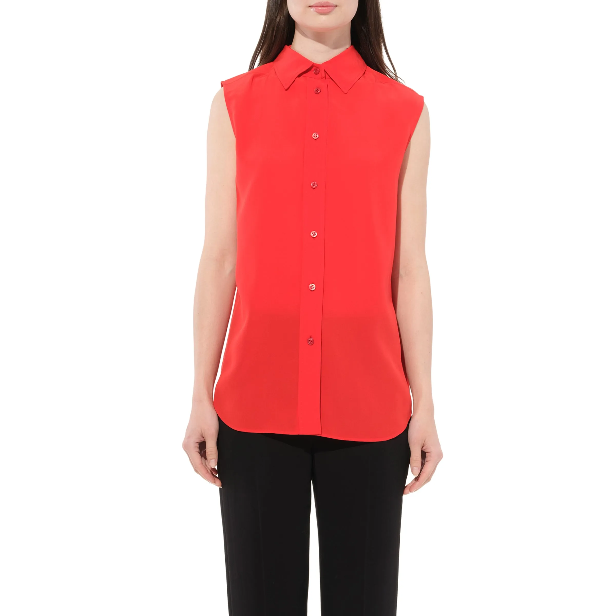 Sleeveless Shirt in Red sold by MARAIS