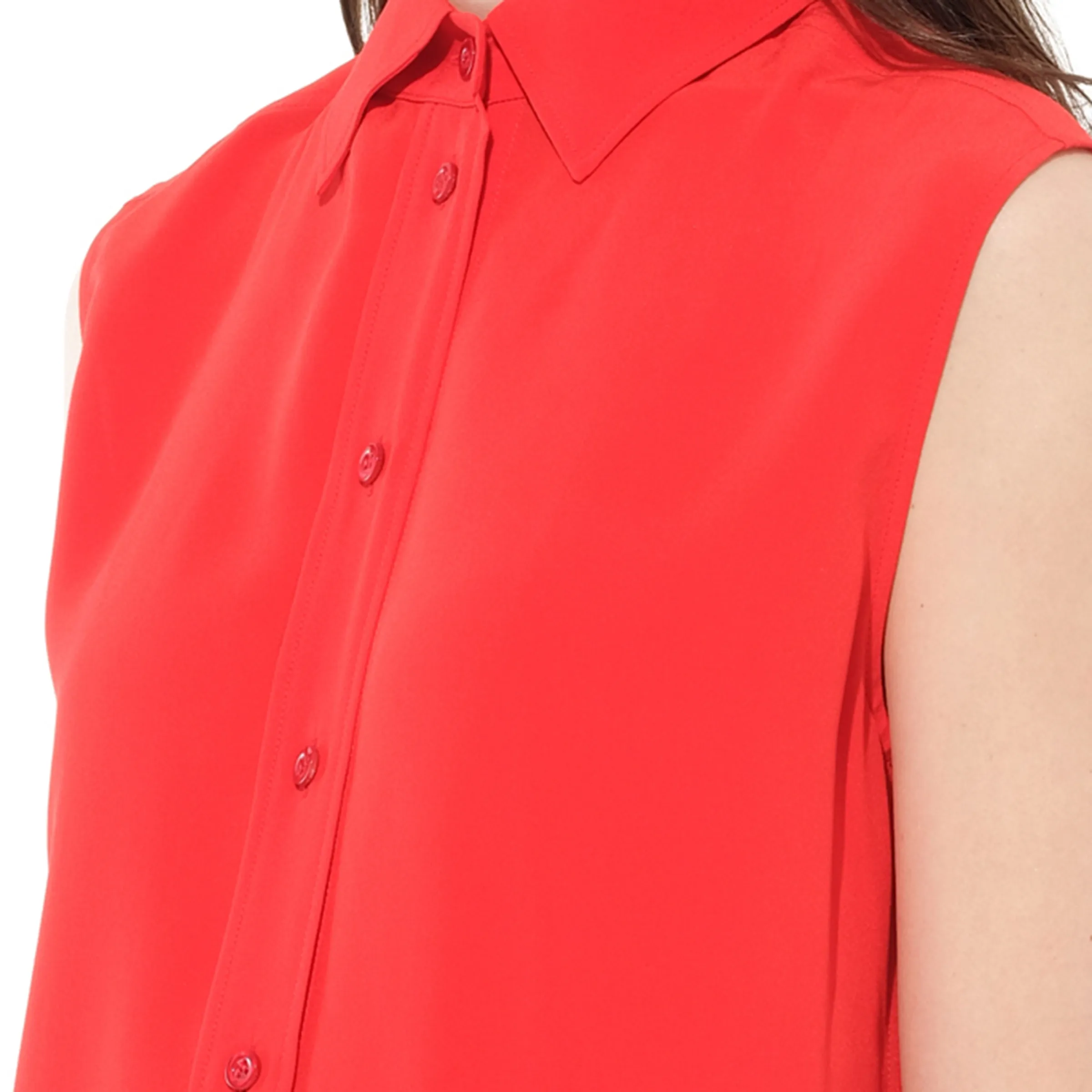 Sleeveless Shirt in Red sold by MARAIS product image thumbnail 2