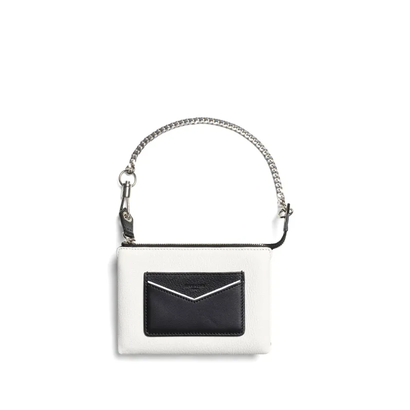 Duetto Bi Pouch With Chain in Black sold by MARAIS
