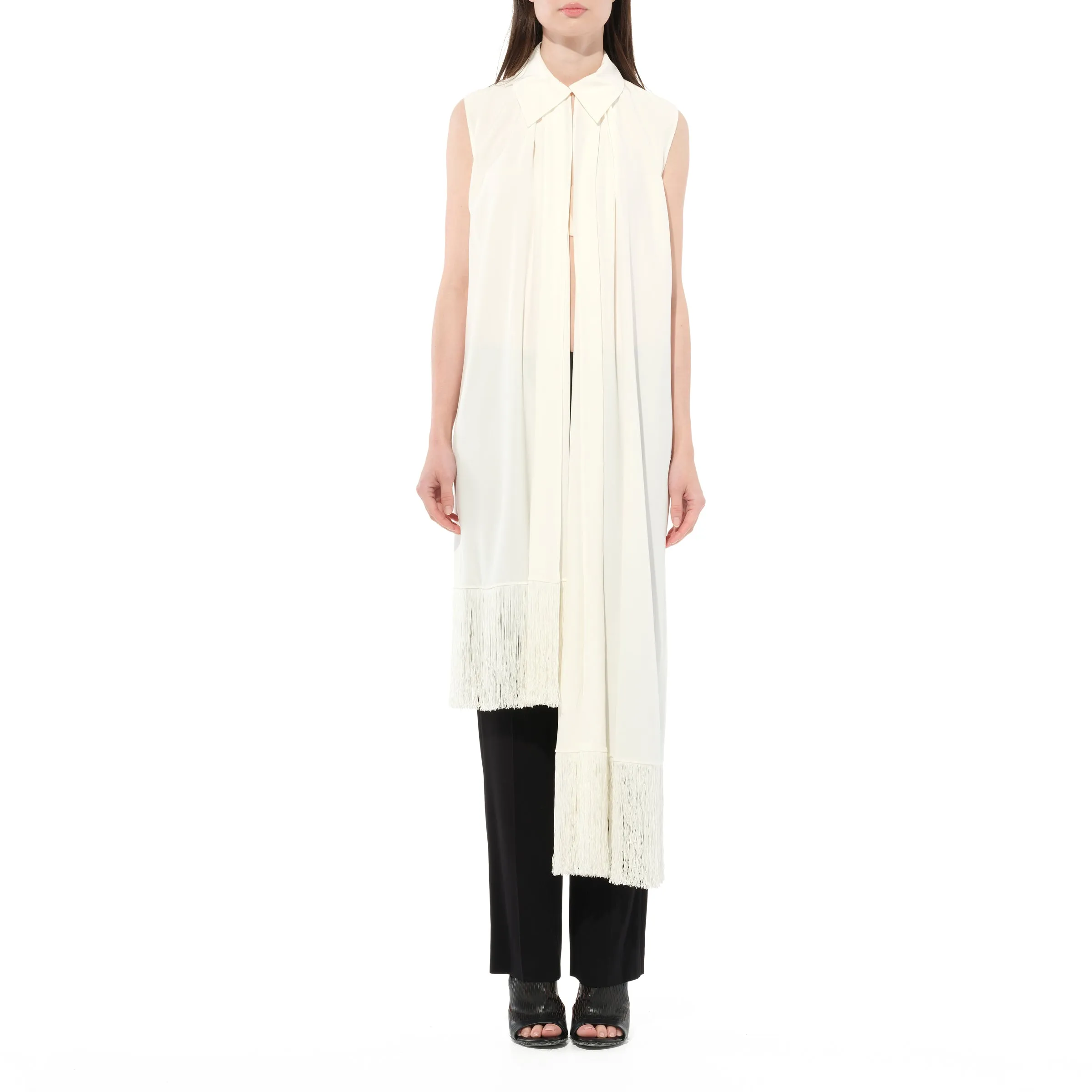 Sleeveless Shirt in White sold by MARAIS product image thumbnail 4