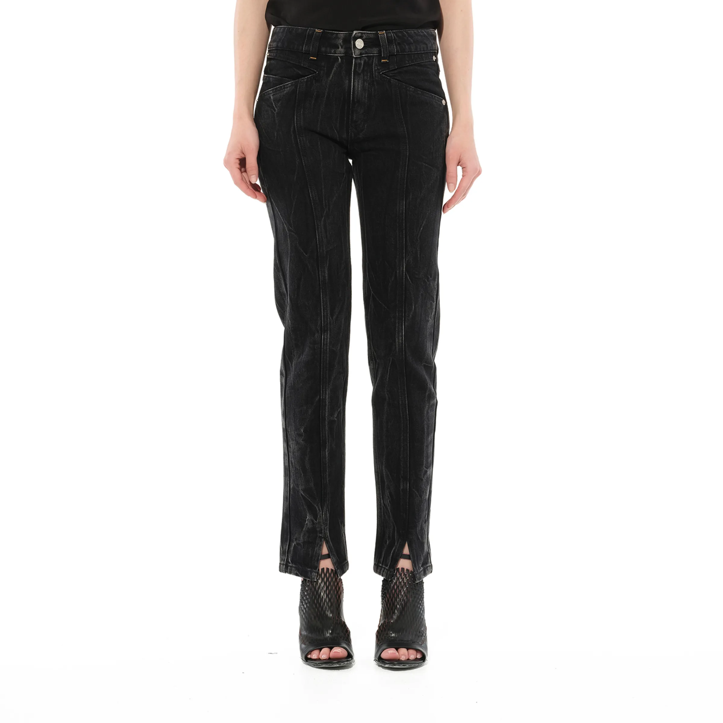 Pod Regular Fit Jeans in Black sold by MARAIS