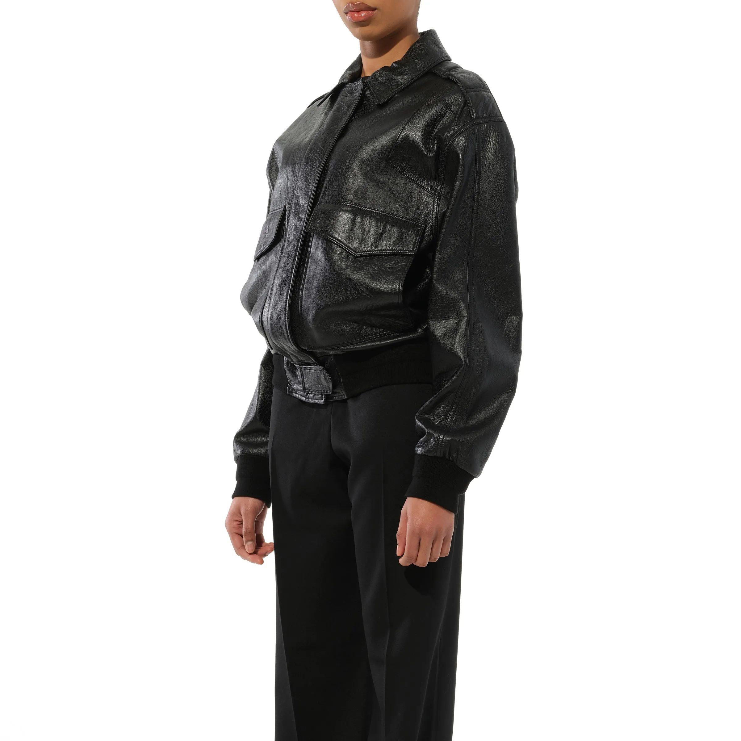 Leather Jacket Black sold by MARAIS product image thumbnail 5