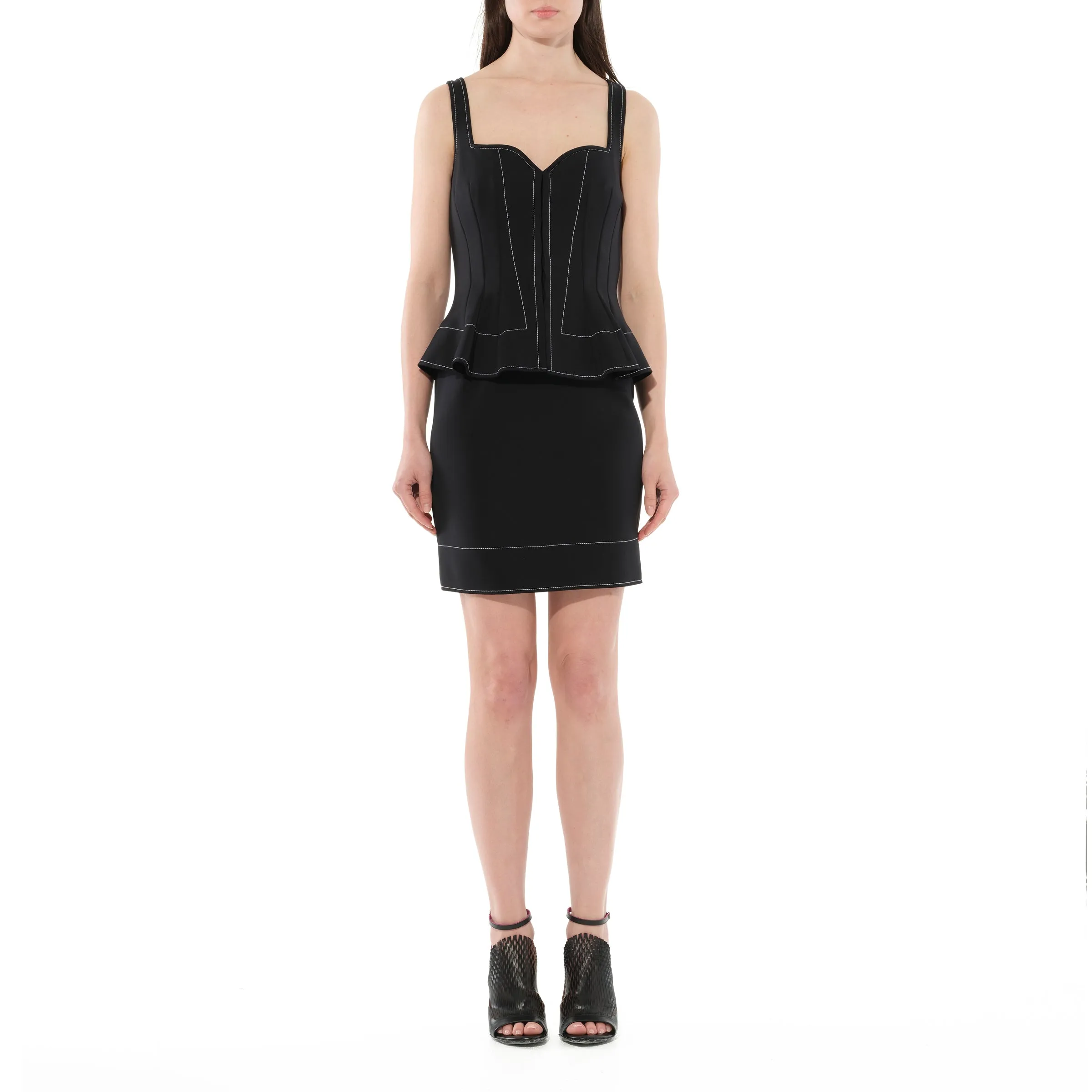 Contrast Short Dress in Black sold by MARAIS product image thumbnail 4